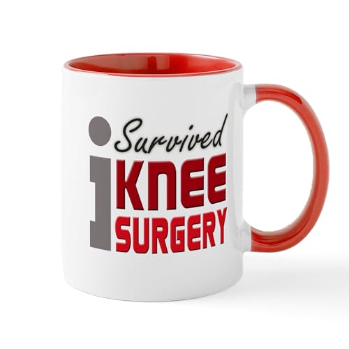 White/Red Inside - I Survived Knee Surgery Mug