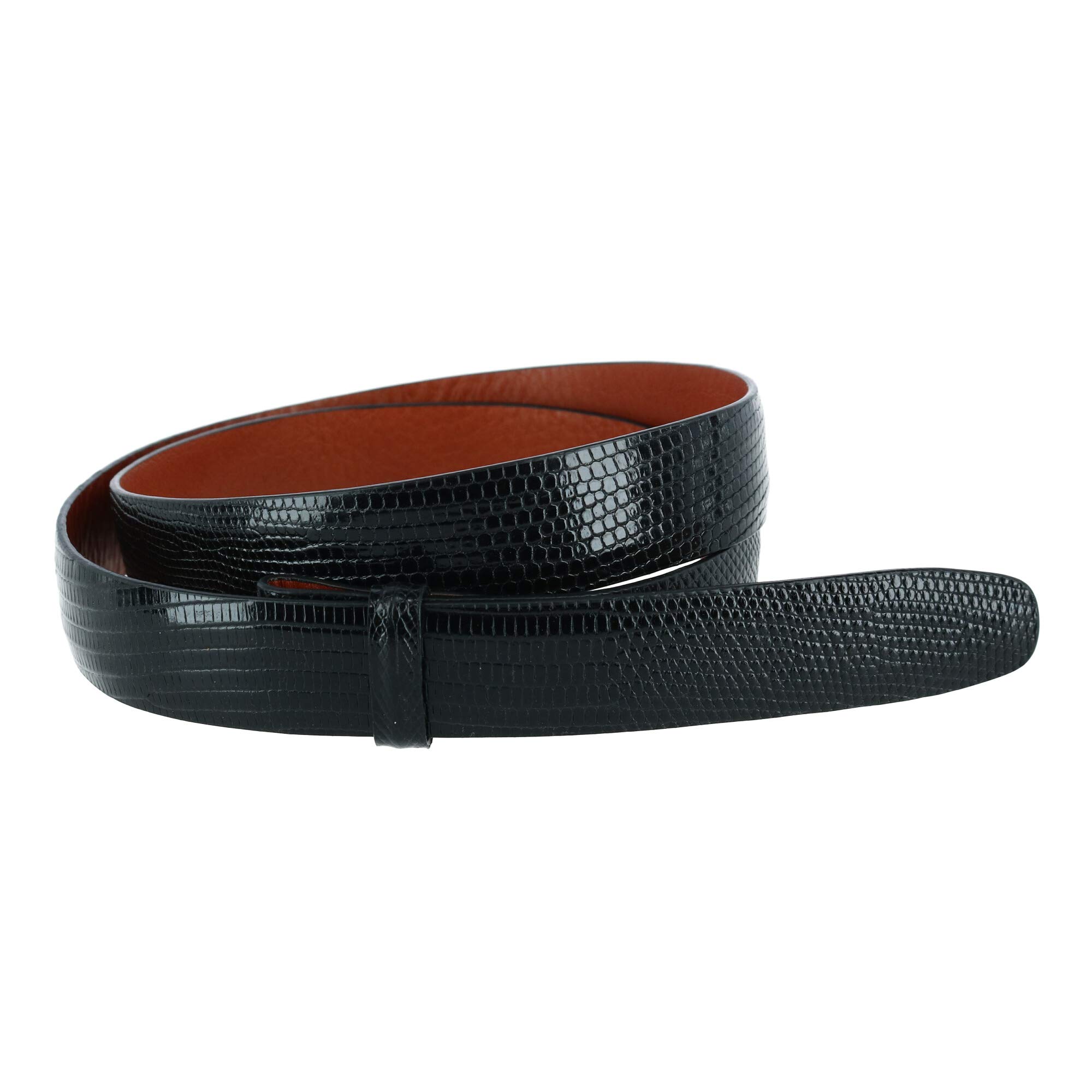 Genuine Lizard Skin 25mm Compression Belt Strap for Men - Premium Dress Belt for Formal Wear & Business Attire