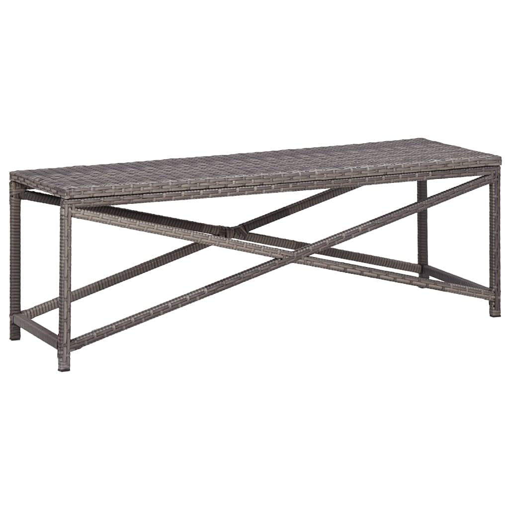 Poly Rattan Outdoor Garden Bench - 47.2