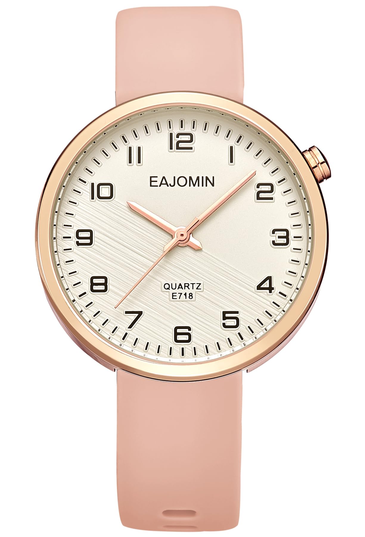 Waterproof Analog Women's Watch with Easy Read Dial & Second Hand - Soft Silicone Band Quartz Dress Watch for Nurses, Students & Professionals | Perfect for Medical Shifts, School & Everyday Wear