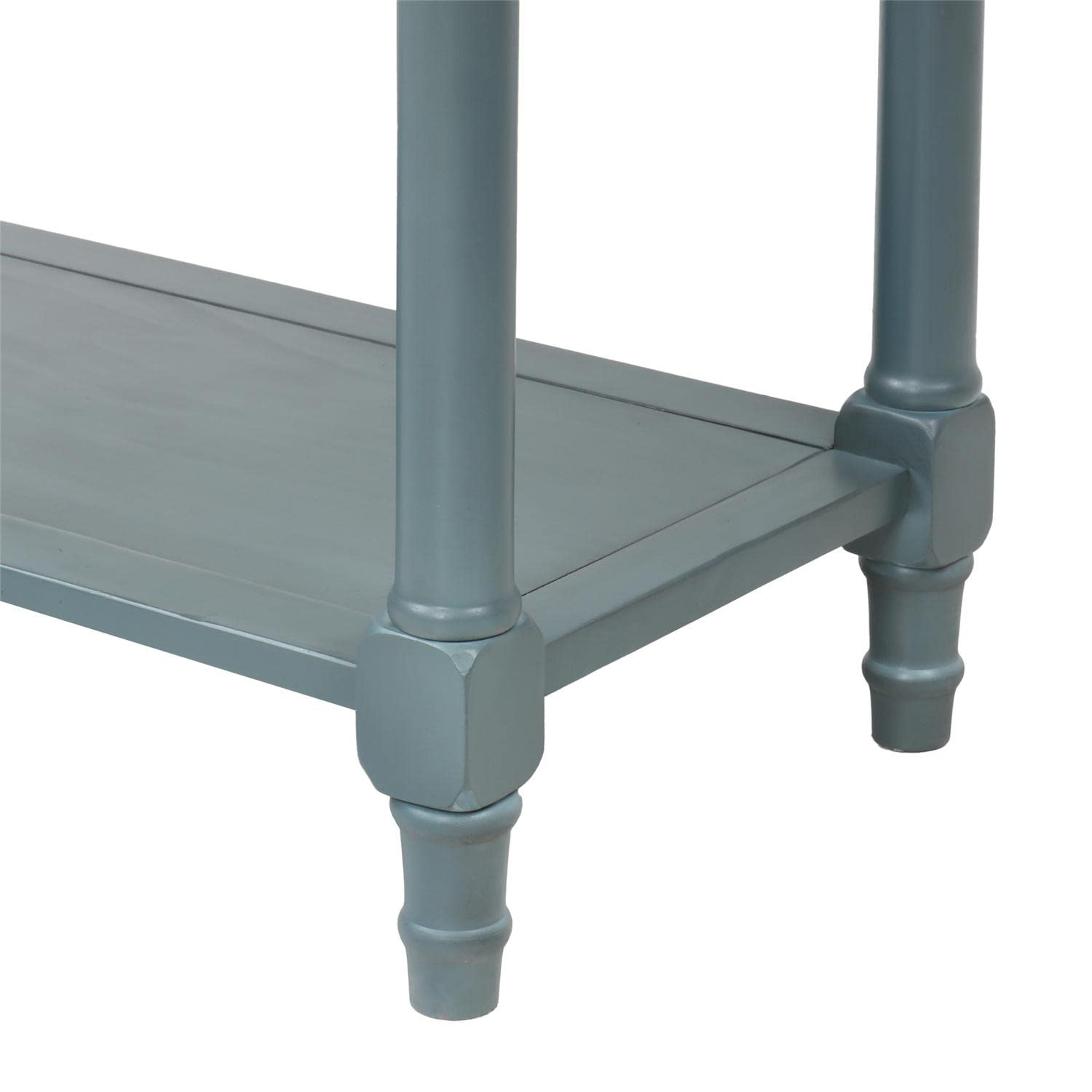 JINS&VICO Navy Blue Console Table with 3 Drawers & Bottom Shelf - Entryway Sofa Table, Sideboard for Living Room, Dining Room - Perfect for Small Spaces & Hallway Decor
