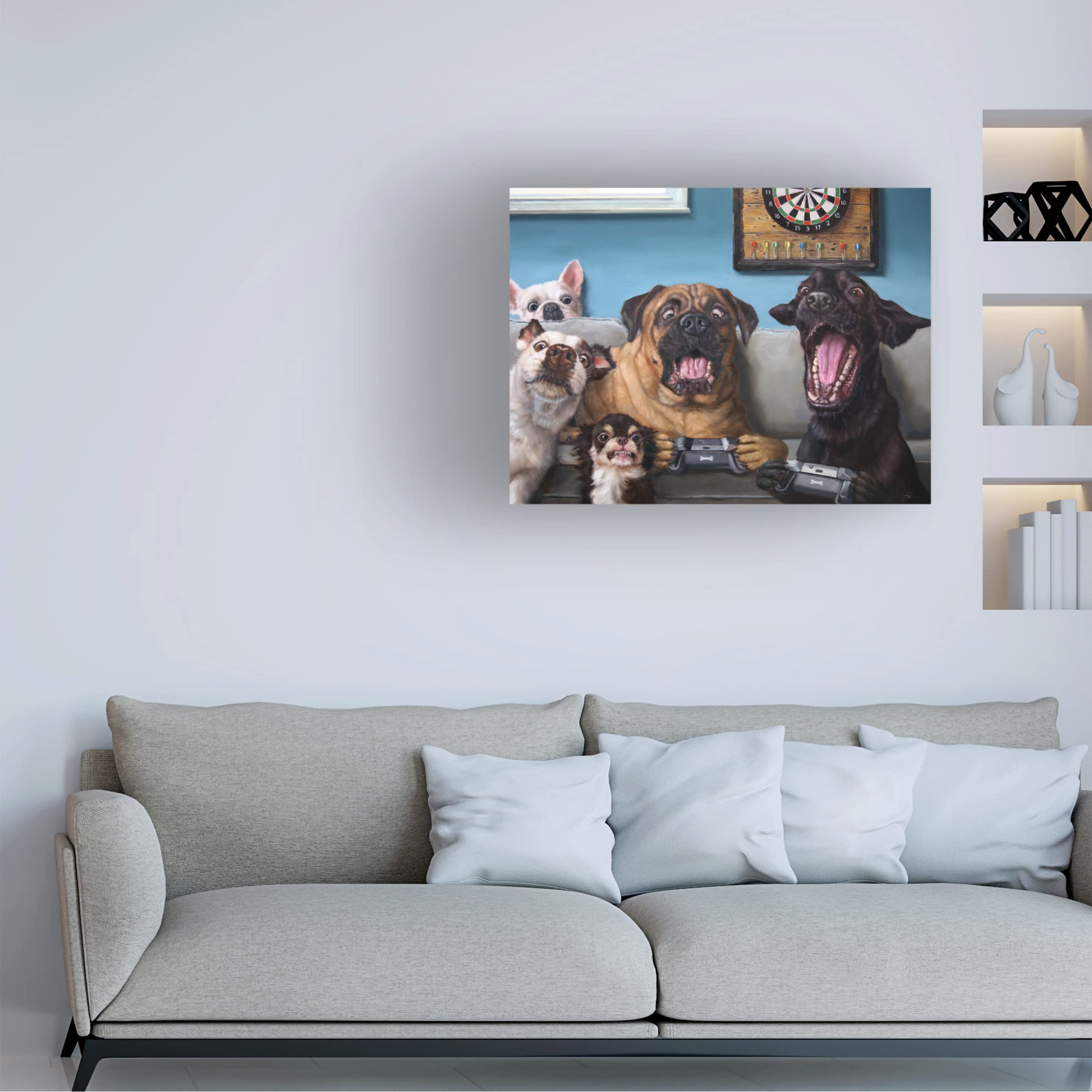 Lucia Heffernan 'Gamers' Canvas Wall Art Print - Modern Pop Culture Gaming Decor for Living Room, Bedroom & Game Room