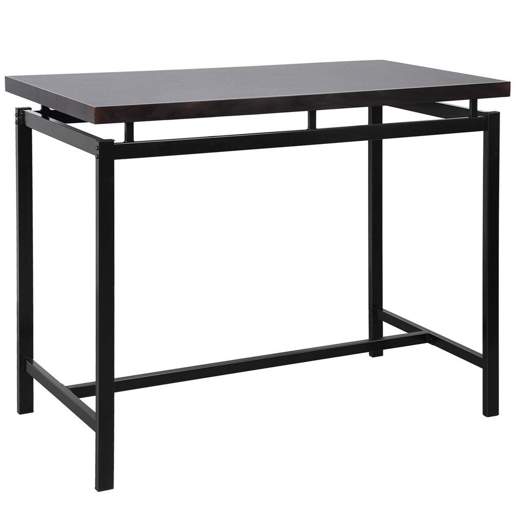 5-Piece Modern Black MDF Dining Table Set with 4 Stools - Kitchen & Dining Room Furniture for Small Spaces, Apartments, and Breakfast Nooks