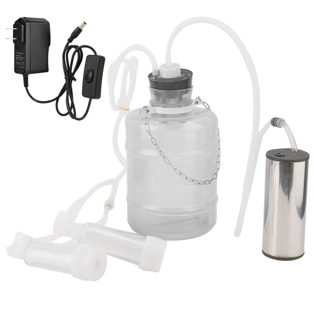 EVTSCAN 3L Electric Milking Machine for Goats & Cows - Portable Vacuum Pulse Pump Milker Kit with 100-240V (US Plug) - Perfect for Small Farms, Homesteading & Dairy Production