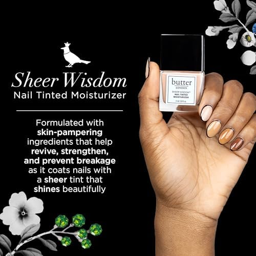 Butter London Nail Strengthener & Tinted Moisturizer - Repair Damaged Nails, Hardener for Stronger Healthier Nails - Vegan Nail Care Polish for Weak Brittle Nails - Perfect for Daily Nail Treatment & Manicures