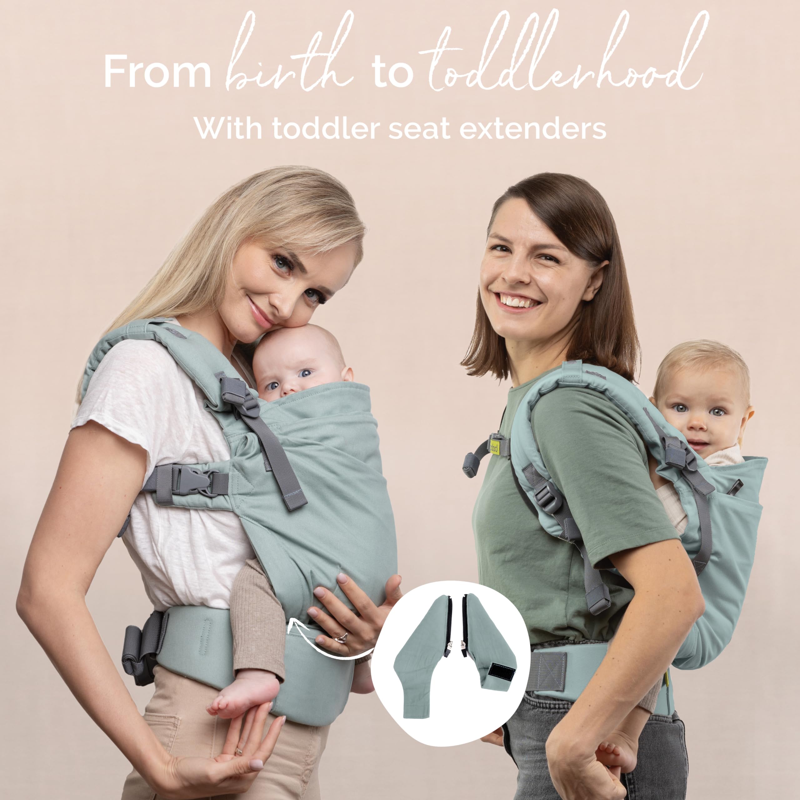 Boba X Baby Carrier for Newborn to Toddler (7-45 lbs) - Ergonomic, Hip-Healthy & Adjustable Infant Carrier - Fits Petite to Plus Size Parents - Soft Grey - Perfect for Hiking, Shopping & Hands-Free Parenting