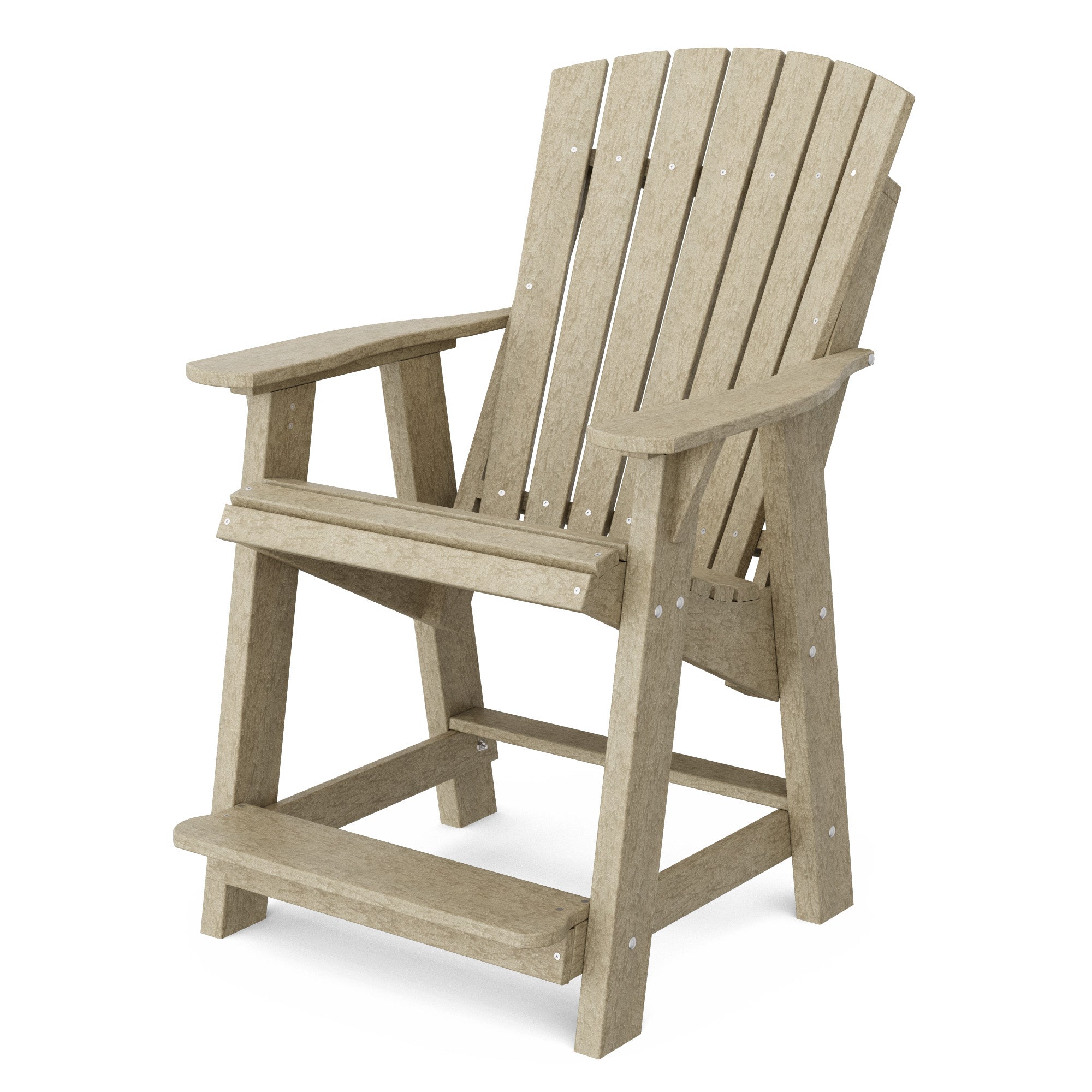 Premium Heritage High Adirondack Chair - Solid Wood Outdoor Patio Furniture for Garden, Deck, Poolside & Backyard Relaxation