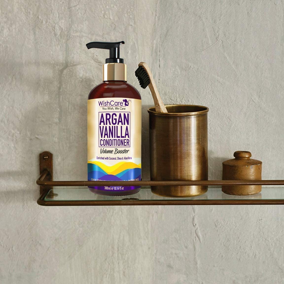 Argan Vanilla Hair Conditioner for Volume Boost - Paraben, Sulfate, Mineral Oil & Silicone Free - 300ml - Deep Hydration for Dry, Damaged Hair - Perfect for Daily Use & Salon Results at Home