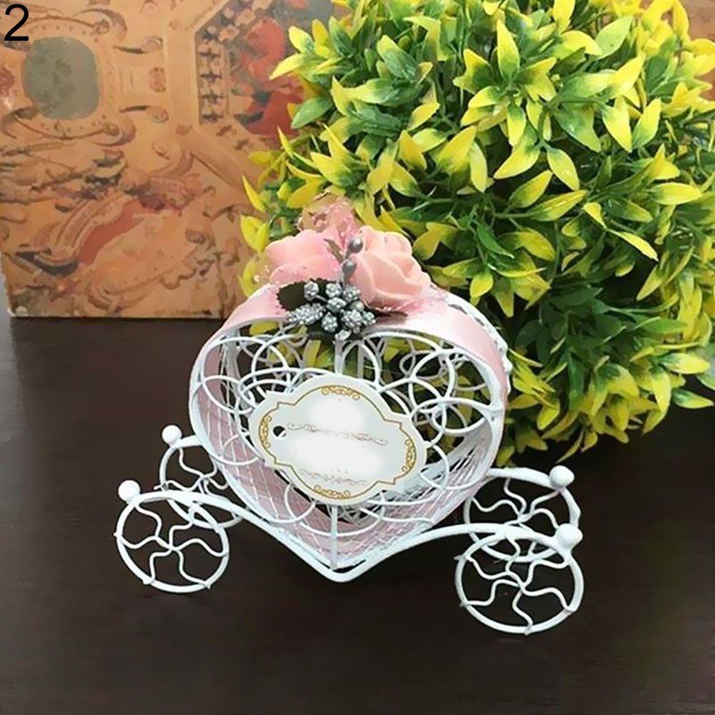 Galand Wedding Candy Box Bags - Elegant Heart Carriage Chocolate Gift Boxes for Wedding Party Favors, Birthday Gifts (Pink) | Perfect for Bridal Showers, Anniversary Celebrations & Sweet Treat Displays