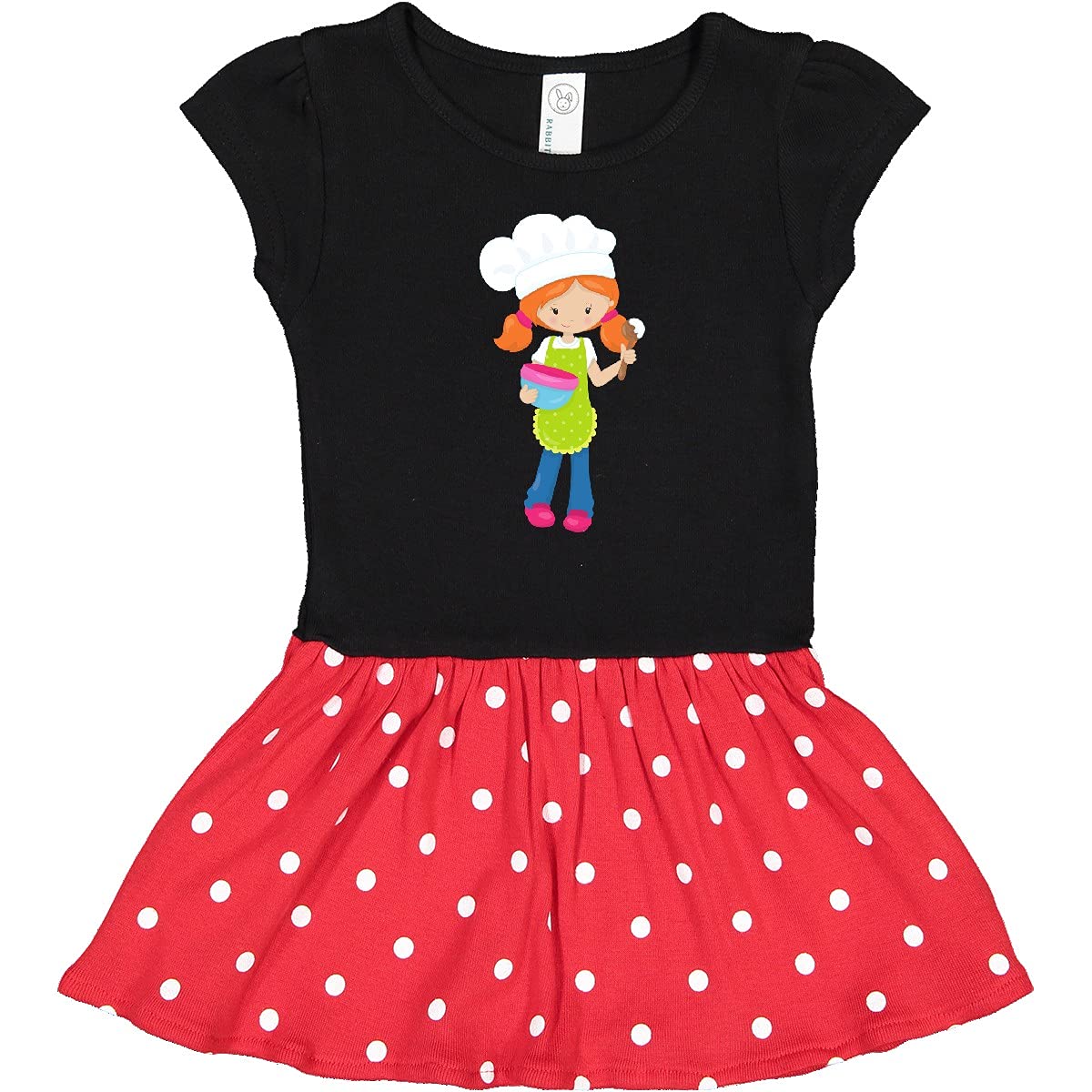 Inktastic Cute Orange Hair Girl Baker Baking Bakery Infant Dress - Perfect for Birthday Parties, Baking Themed Events & Toddler Photoshoots