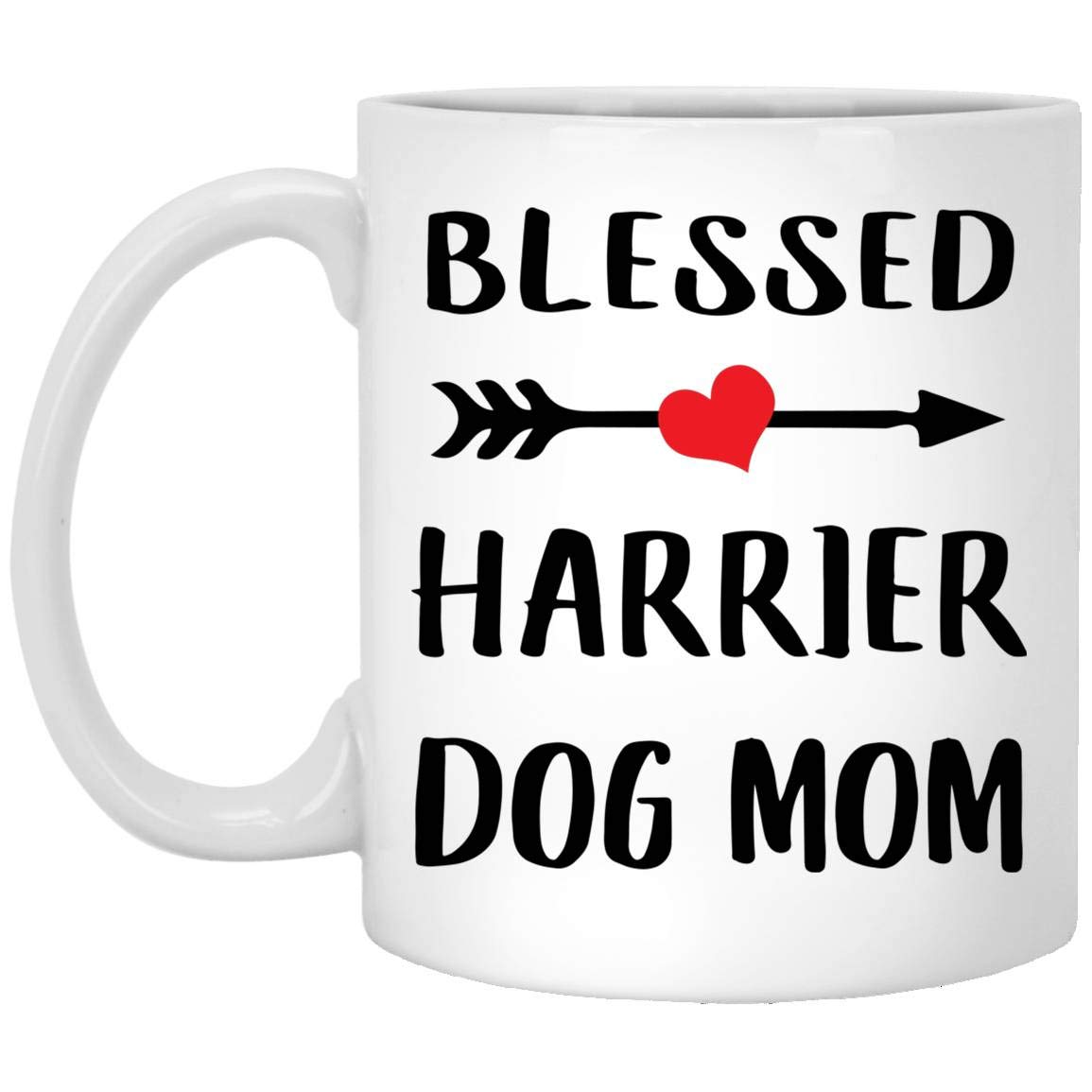 Blessed Harrier Dog Mom Coffee Mug - Funny Dog Lover Gift for Women, 11oz White Ceramic Cup - Perfect for Christmas 2024 Gifts, Office Use & Dog Owner Appreciation