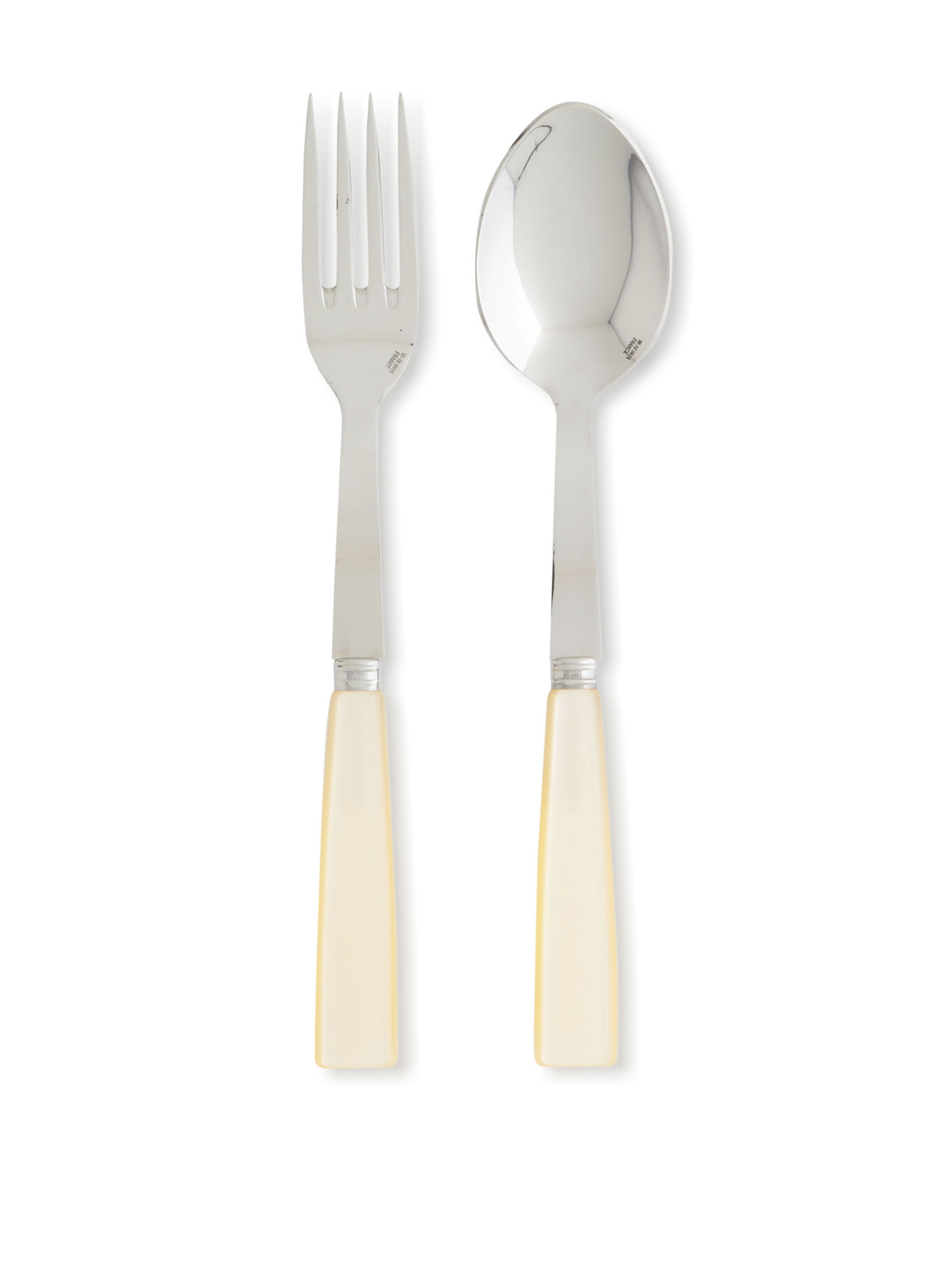 Sabre Natura 2-Piece Serving Set - Elegant Pearl Handle Utensils for Salad, Pasta & Entertaining - Perfect for Dinner Parties & Hostess Gifts