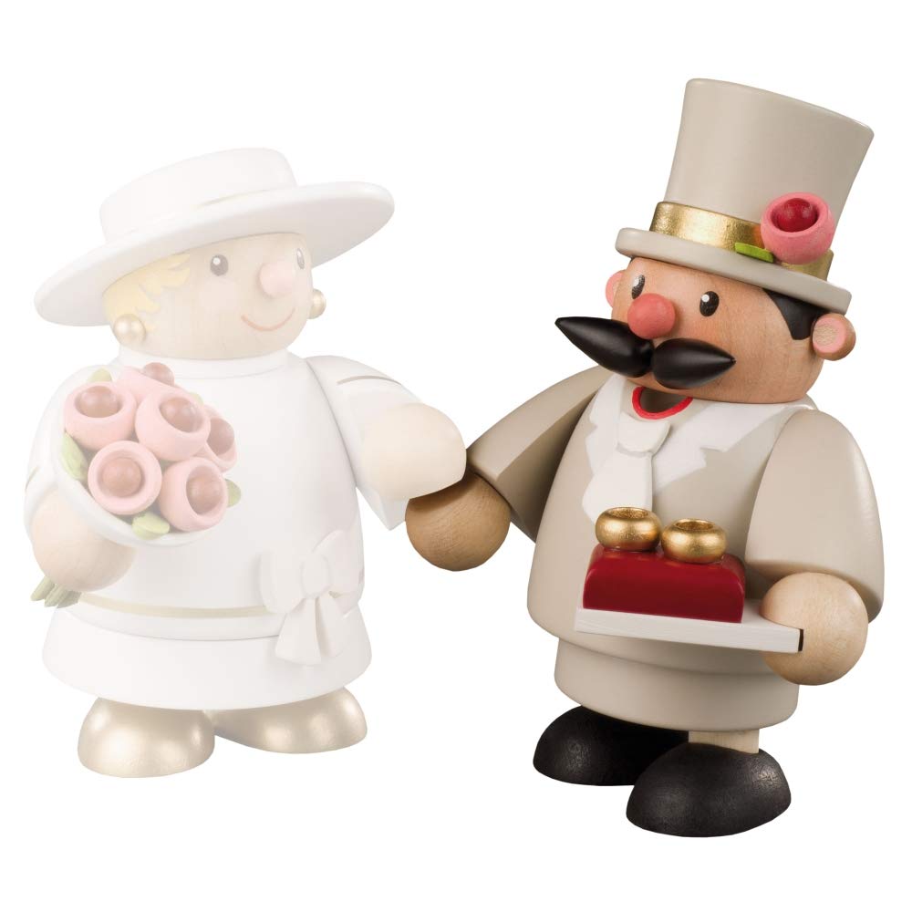 Handcrafted Wooden Incense Smoking Figurine - 10cm Multicolor Bridegroom Statue for Home Decor, Wedding Gifts & Meditation Spaces | Perfect for Aromatherapy, Feng Shui & Spiritual Ceremonies