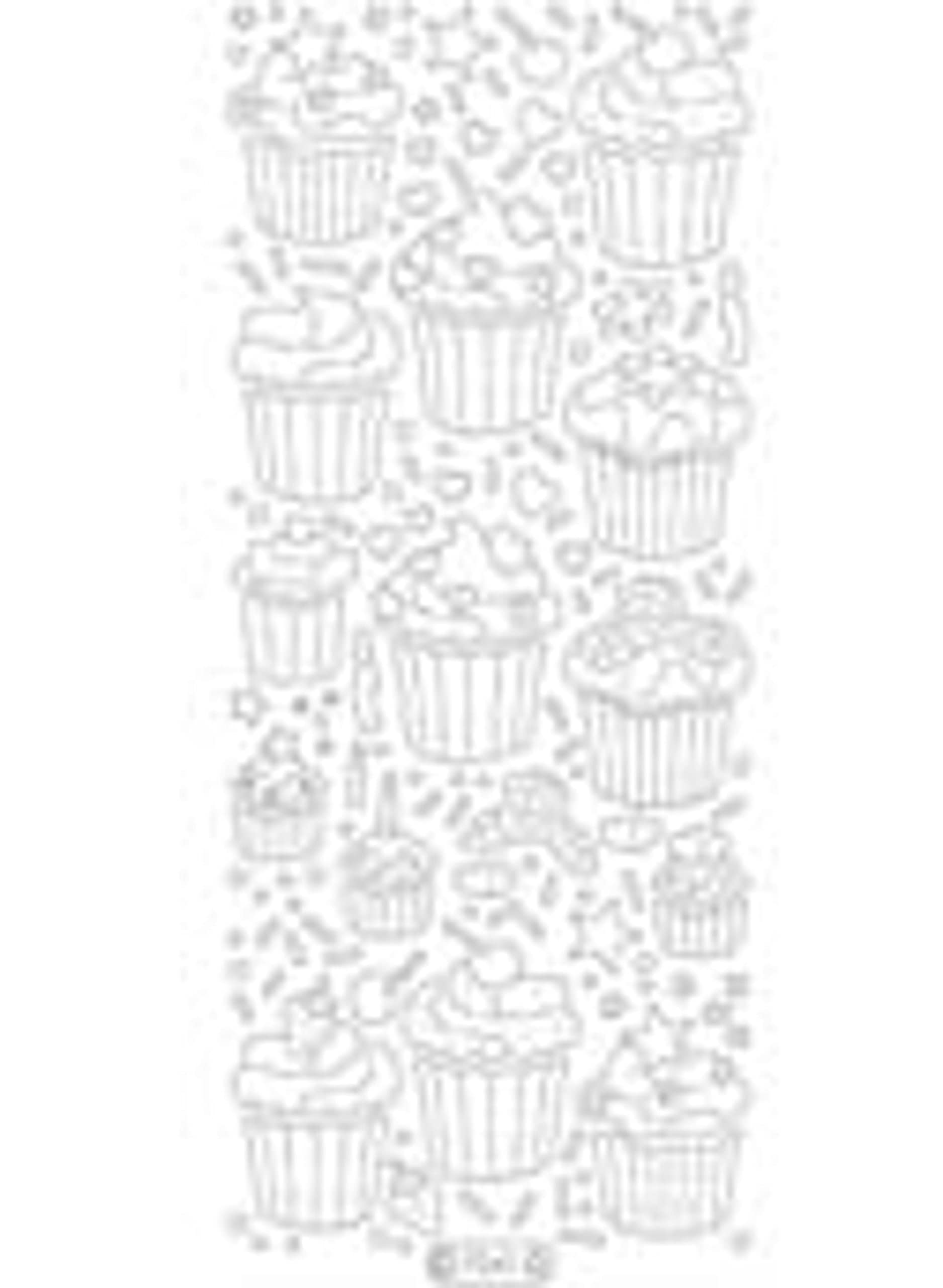 Glitter Pink Cupcake Decorative Stickers - DIY Baking, Party Decorations, Scrapbooking & Craft Projects
