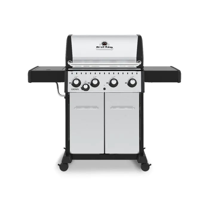 Broil King Crown S 440 Propane Gas Grill - 4 Burner, 48,000 BTU, Stainless Steel BBQ Grill for Outdoor Cooking, Backyard, Patio, and Tailgating