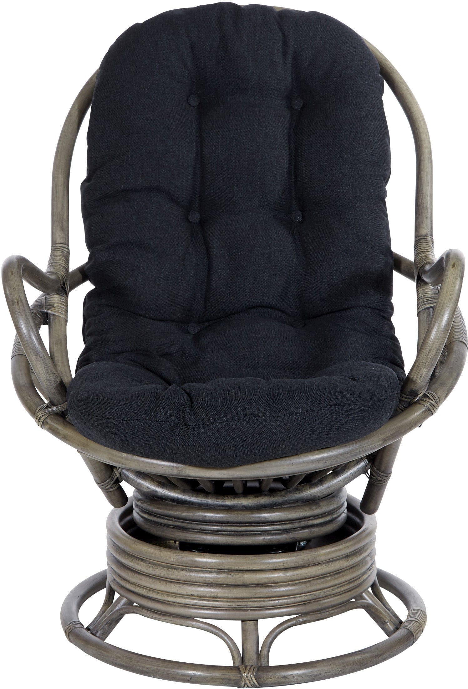 Office Star Tahiti Rattan Swivel Rocker Chair [TAH320] - Comfortable Wicker Patio Furniture for Outdoor Lounge, Porch & Garden Relaxation