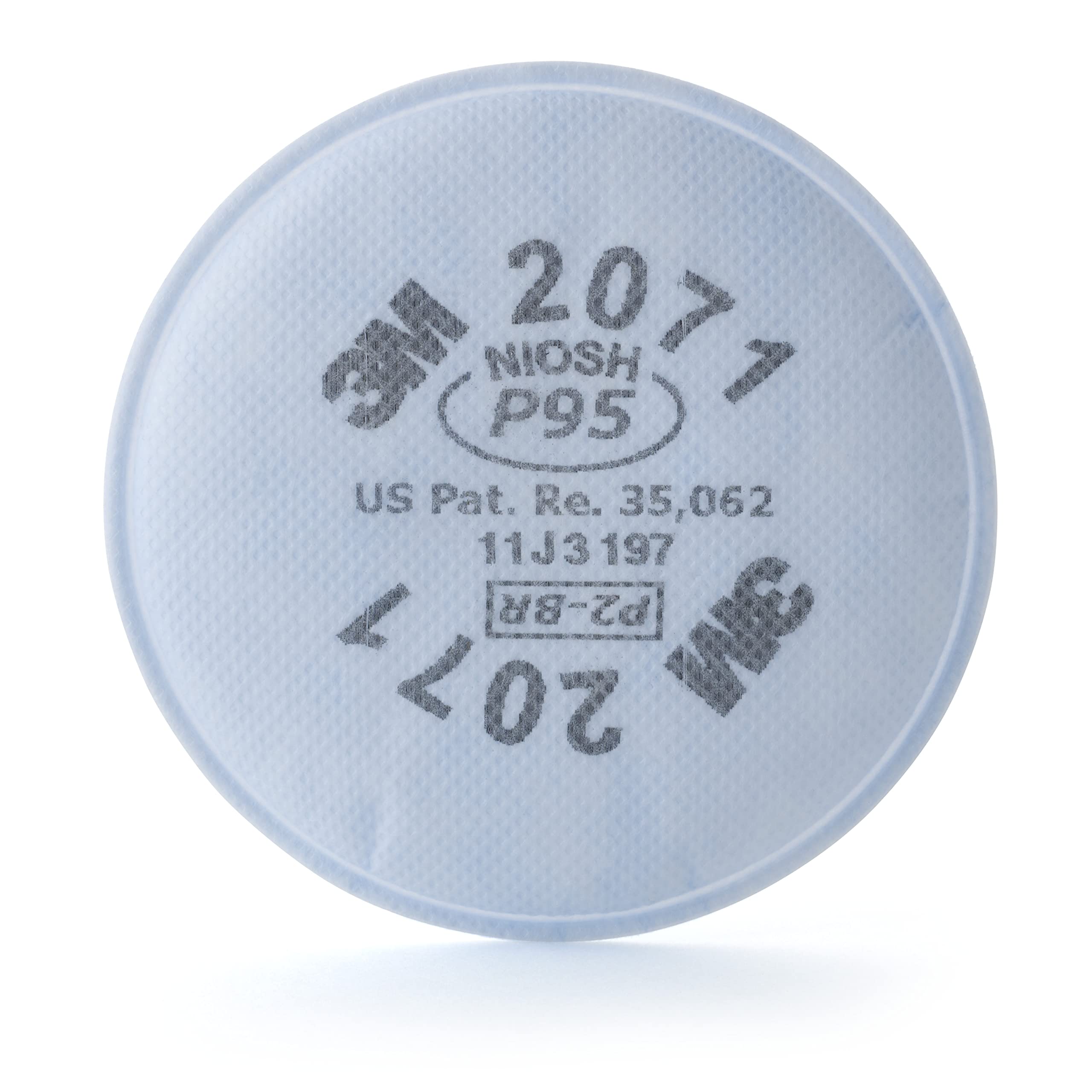 3M P95 Respirator Filter 2071 - 50 Pairs, Oil & Non-Oil Based Particulate Protection - Ideal for Construction, Woodworking & Industrial Safety Use