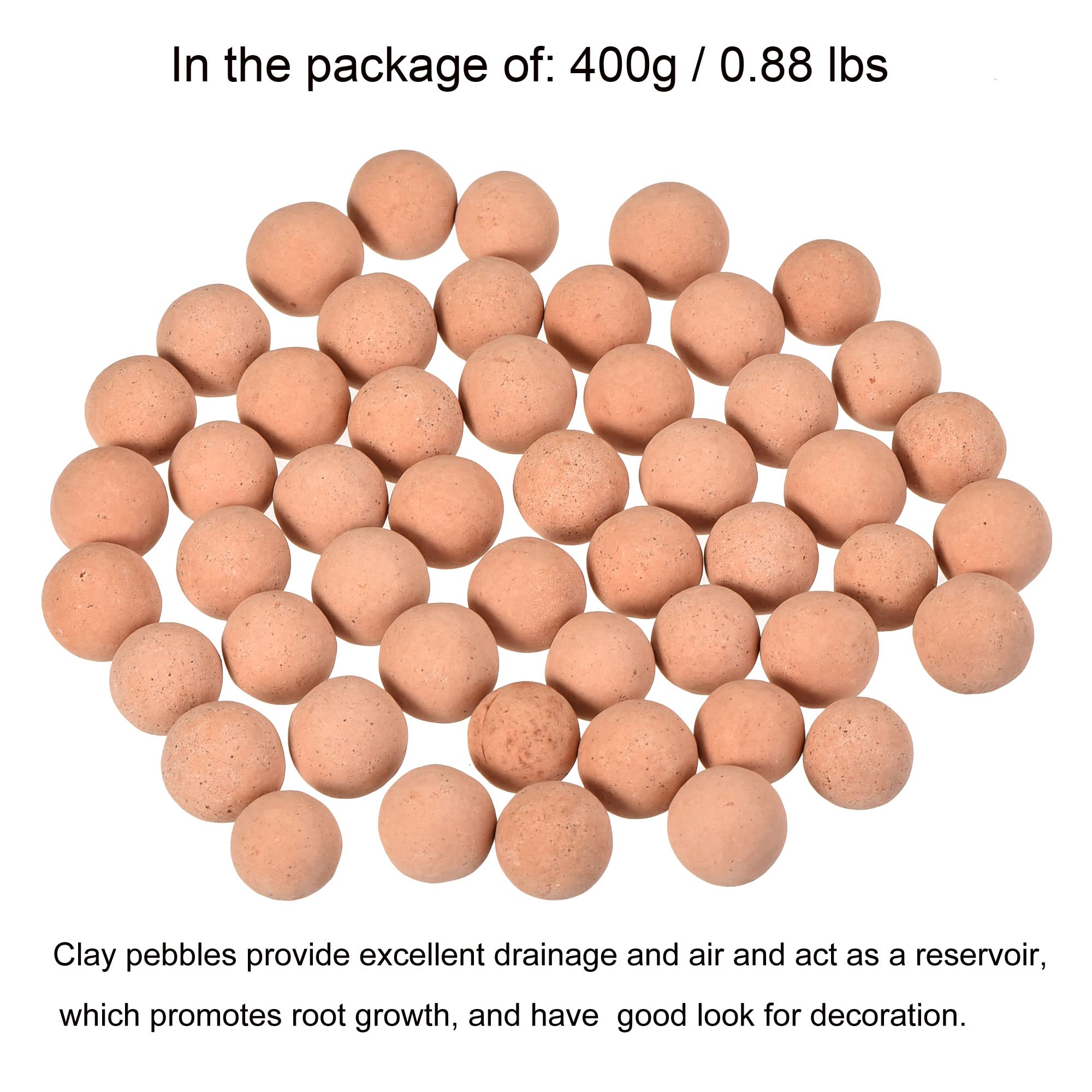 MECCANIXITY 7-8mm Pink Clay Pebbles - 0.88 lbs Hydroponic Growing Media for Indoor Plants, Orchids, Bonsai Trees | Perfect for Hydroponics, Aquaponics, Vase Filler & Home Garden Decor