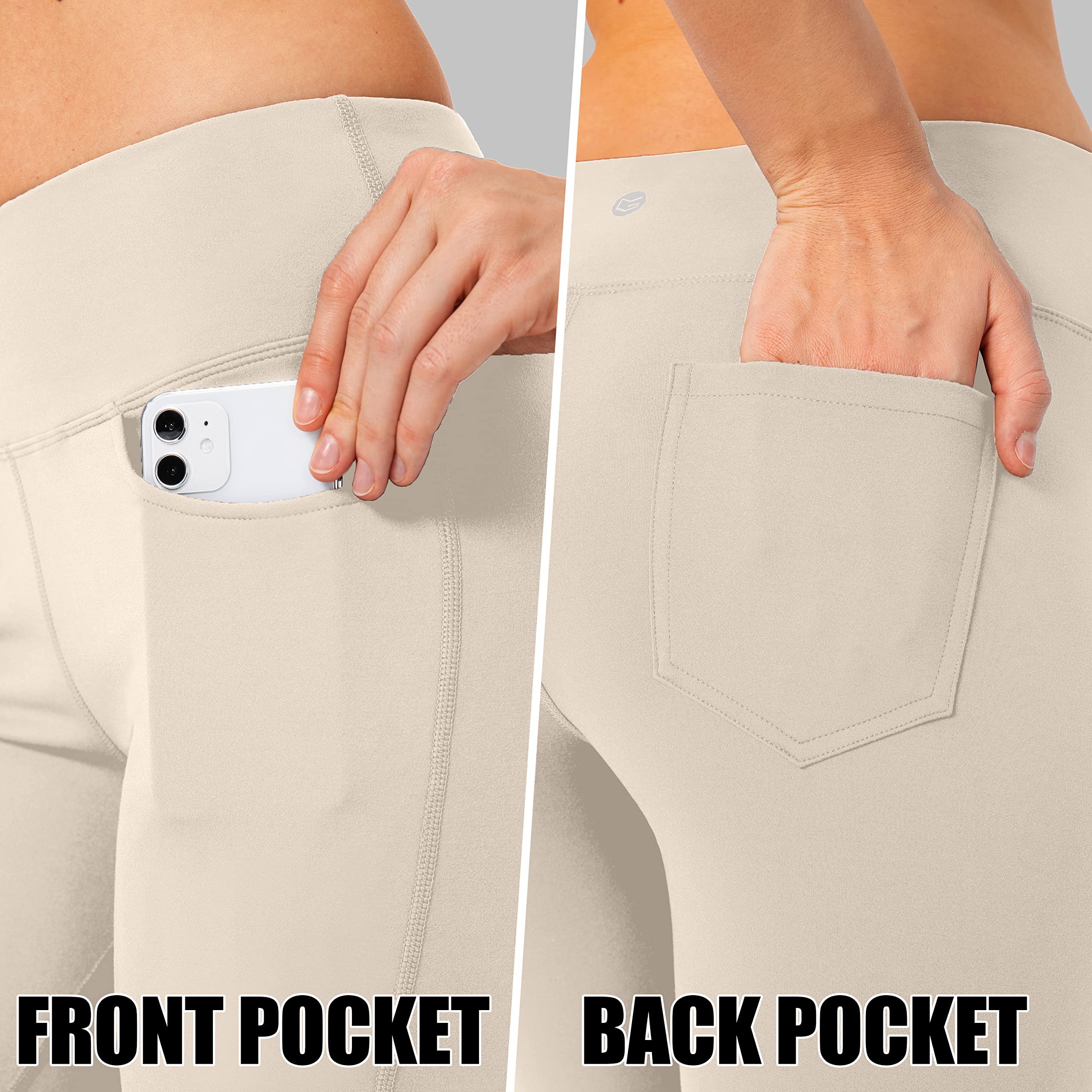 G Gradual Women's High Waist Yoga Pants with 4 Pockets - Bootcut Work Dress Pants for Office & Yoga - Perfect for Professional Wear, Yoga Practice & Everyday Comfort