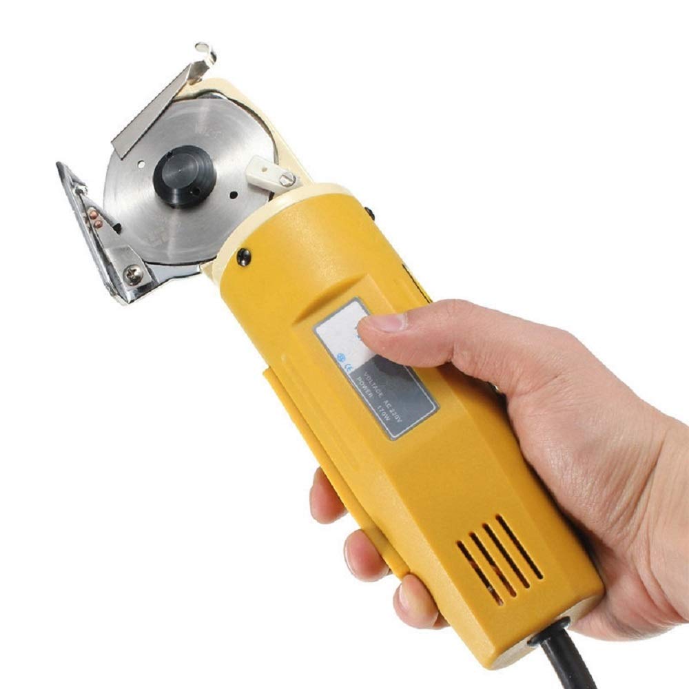 MXBAOHENG 70mm Electric Fabric Cutter - Rotary Cloth Scissors with 110V/220V Dual Voltage for Quilting, Sewing & DIY Crafts - Perfect for Home & Professional Tailoring