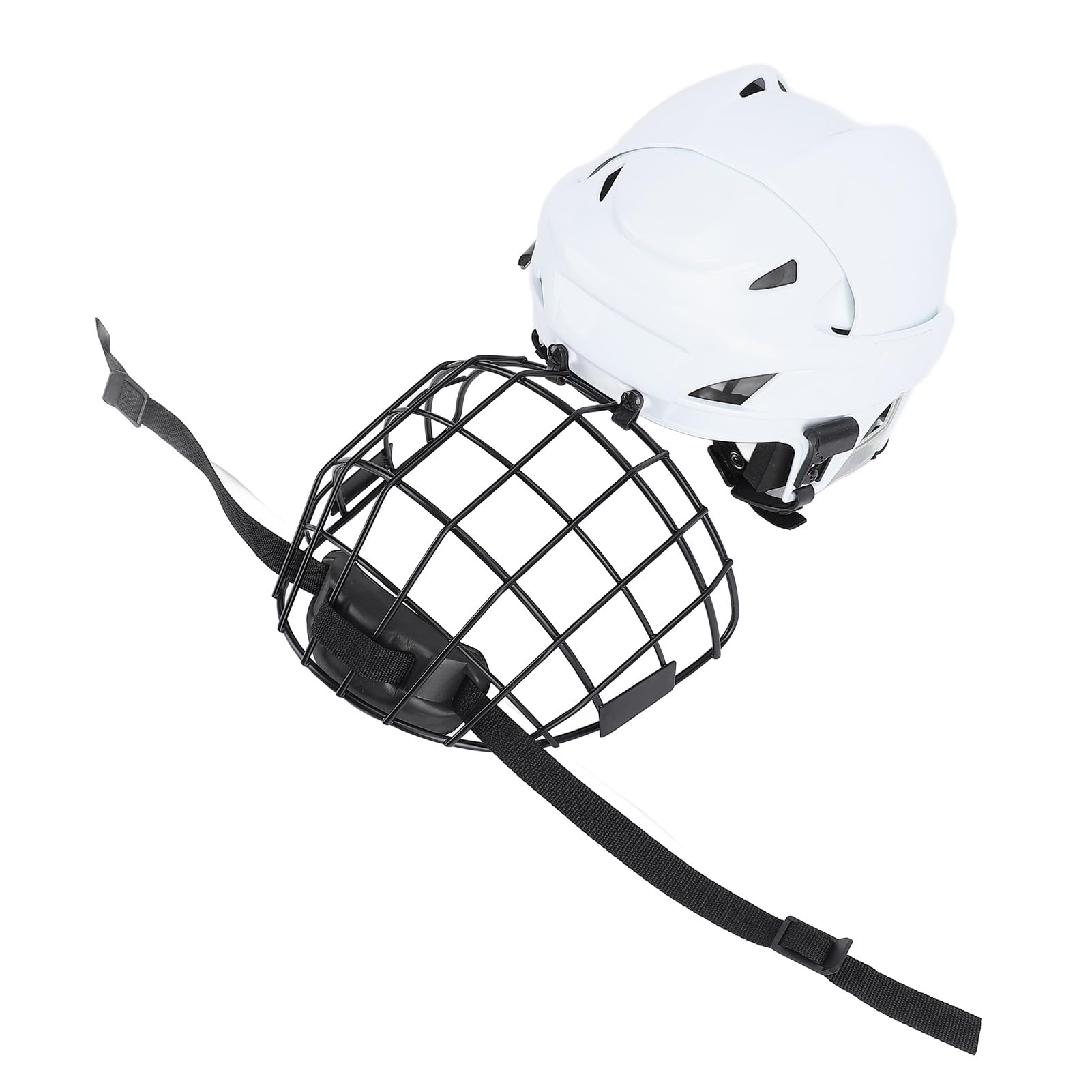 Youth Hockey Helmet Combo with Face Mask Cage - Comfortable Goalie Protective Gear for Ice & Roller Hockey - Perfect for Young Athletes | Game Day & Practice Safety Equipment