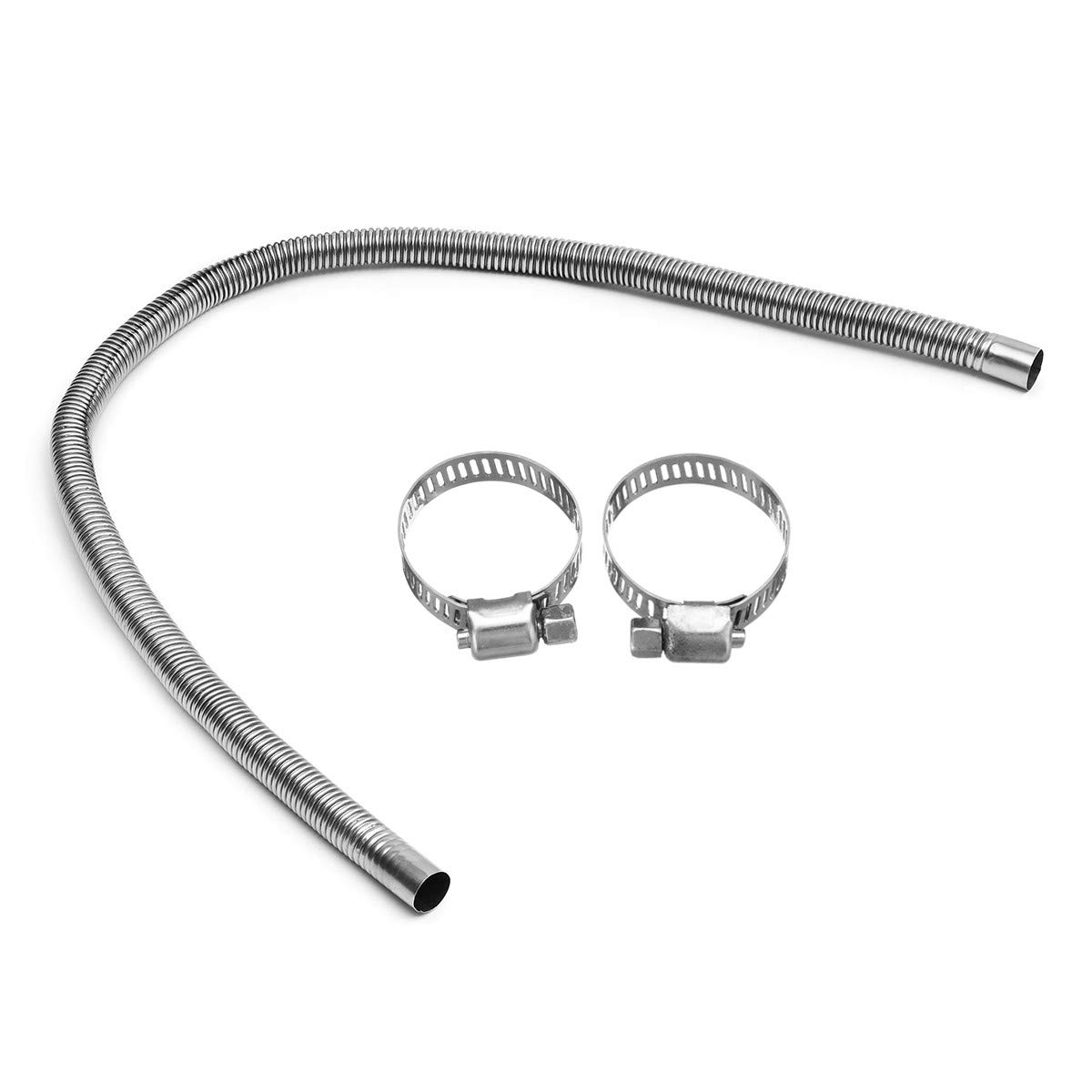 Stainless Steel Air Vent Pipe & Exhaust Hose for Compressor, Sanding Tools - Durable Gas Heater Tank Vent - Home Improvement & DIY Projects (Silver, One Size) - Perfect for Workshop, Garage & Industrial Use