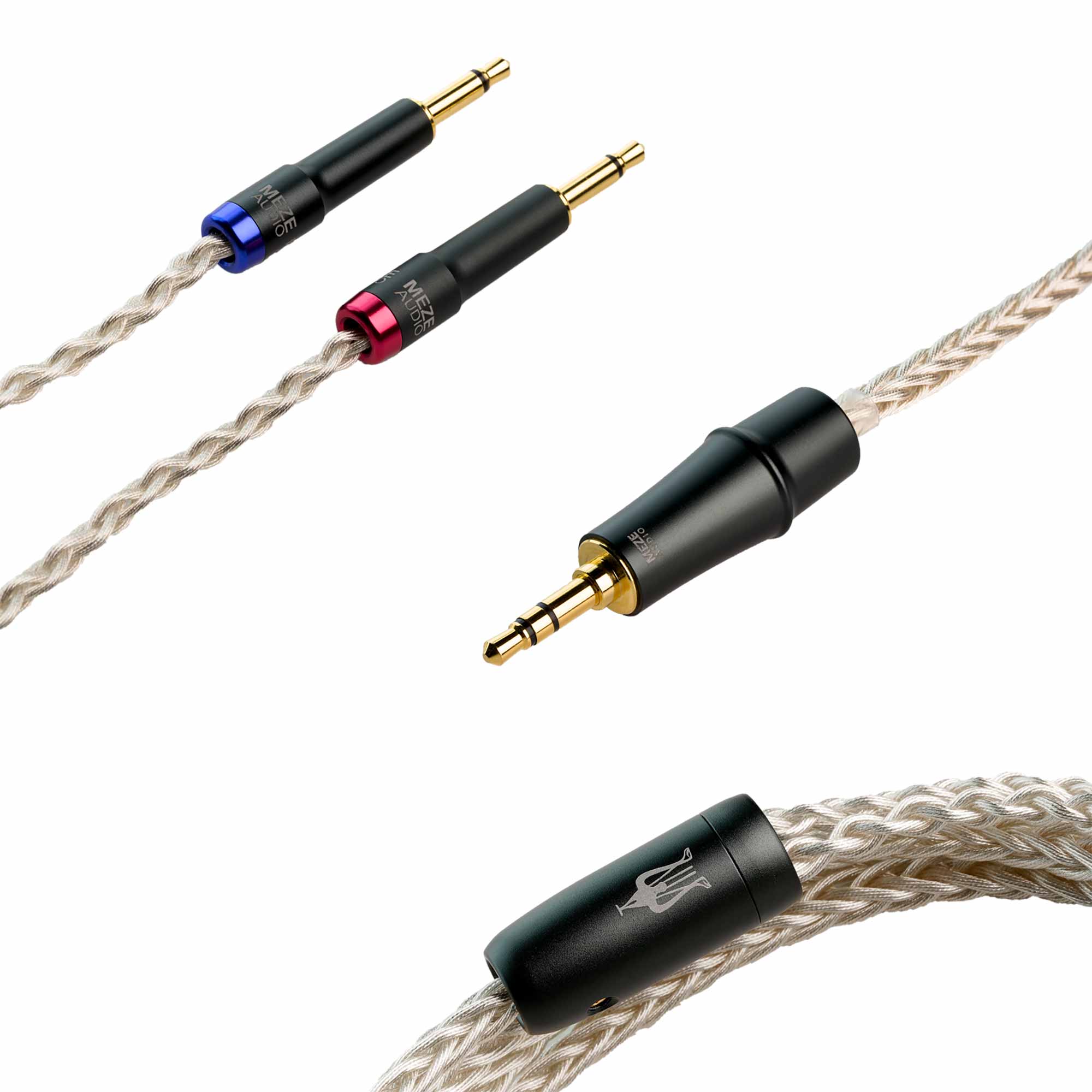 Premium Meze 109 Pro & Liric Silver Replacement Headphone Cable - High-Quality Audio Upgrade for Audiophiles & Studio Use