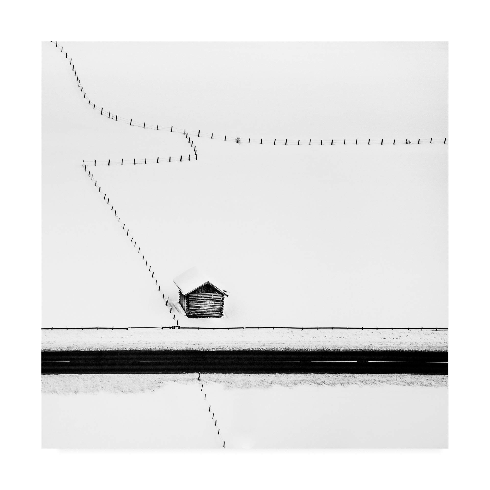Peter Svoboda Mqep - 18x18 Isolated Cabin Fine Art Print for Home & Office Decor | Landscape Wall Art for Living Room, Bedroom & Cabin Retreat