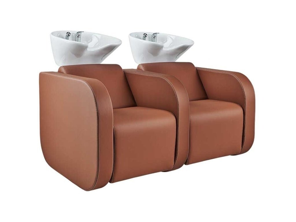 Greenlife Double Seat Hairdressing Shampoo Unit - Professional Salon Hair Washing Station for Stylists & Barbers | Perfect for Hair Salons, Barber Shops & Beauty Parlors