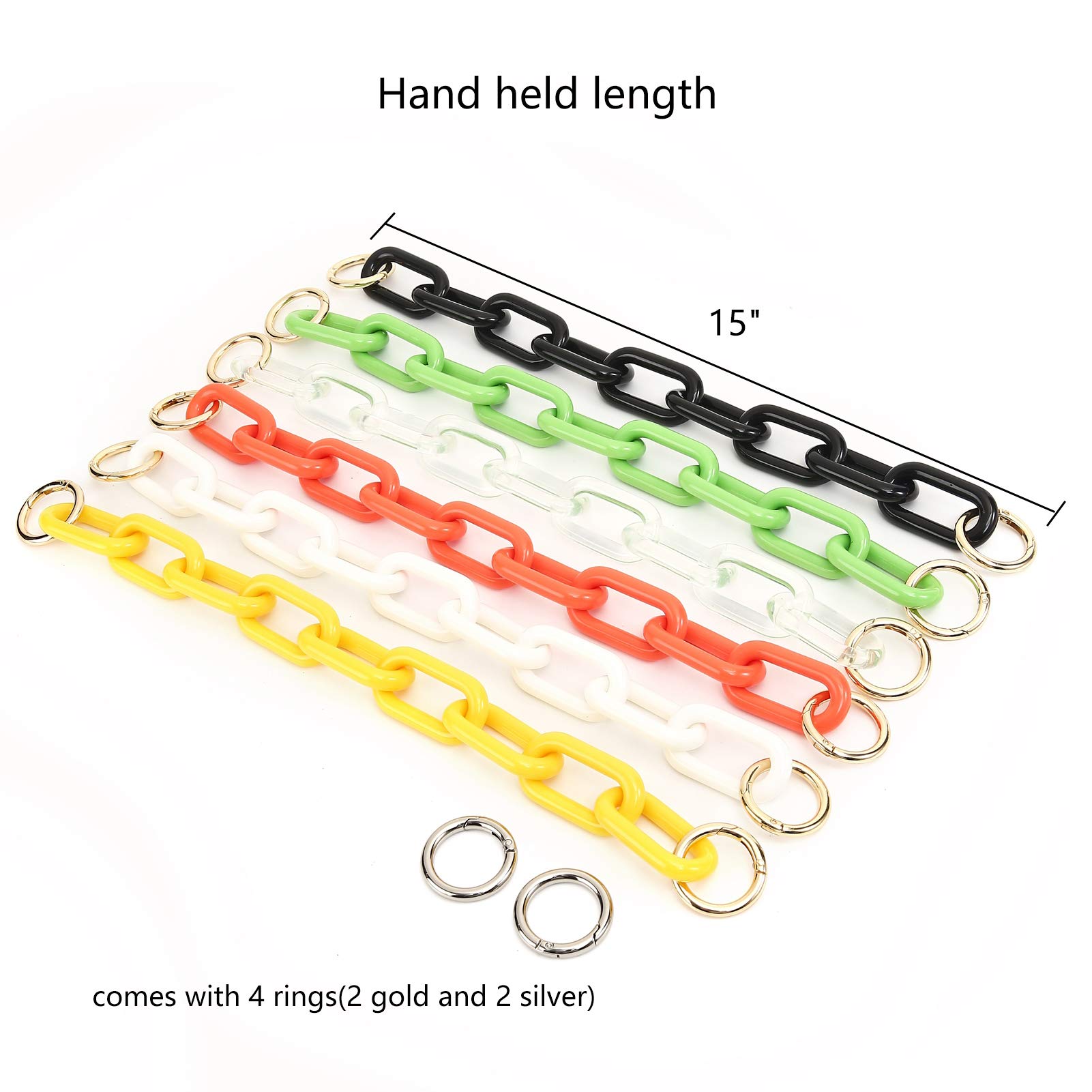 Chunky Resin Purse Handle Replacement - Stylish Short Bag Chain Strap for Handbag Decoration & Accessories (Brown) | Perfect for DIY Purse Upgrades, Fashionable Bag Charms & Replacement Straps