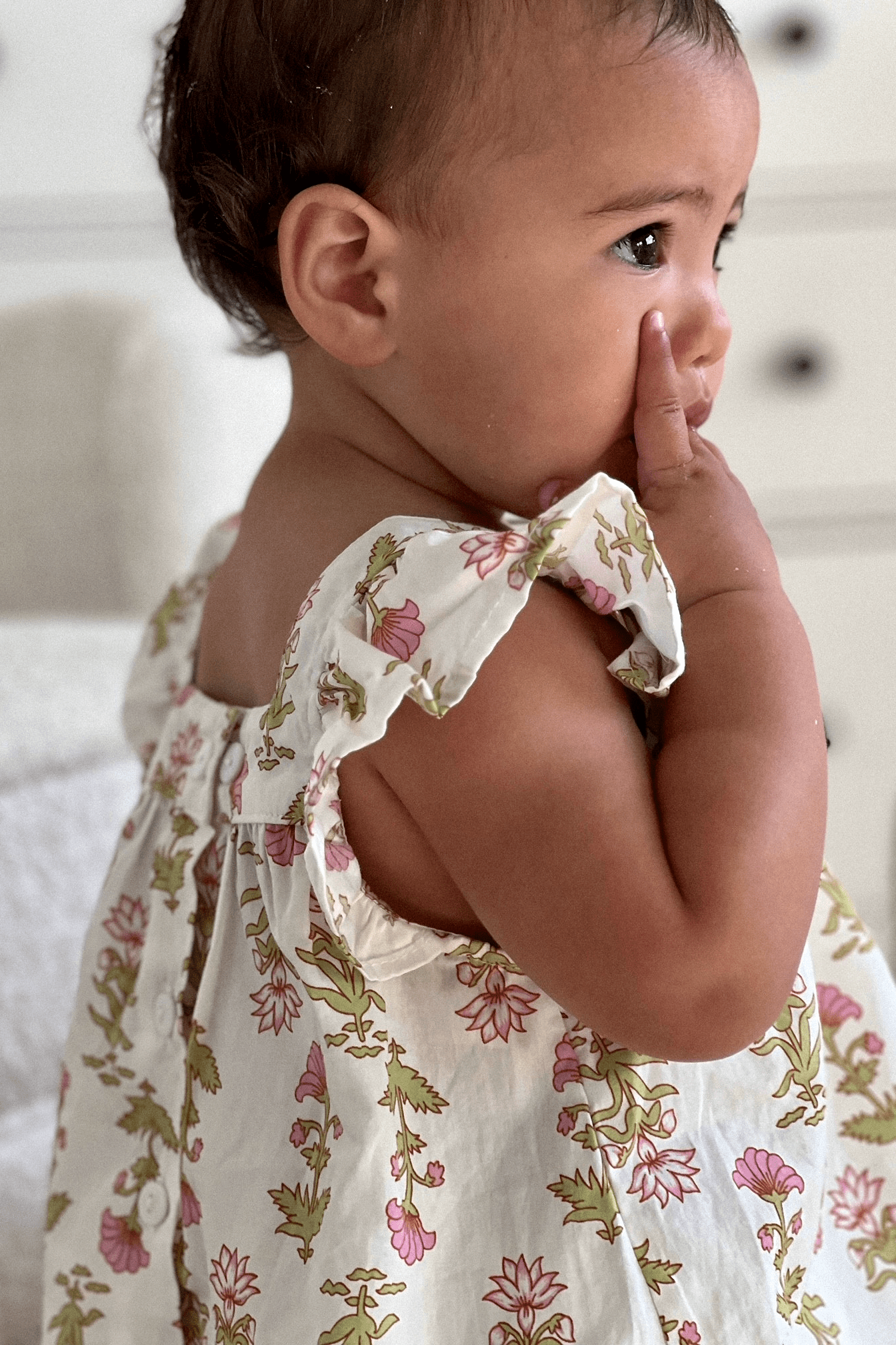 Harriet Mini Set - Soft Cotton Lotus Flower Print in Pink - Perfect for Summer Dresses, Beachwear & Boho Fashion