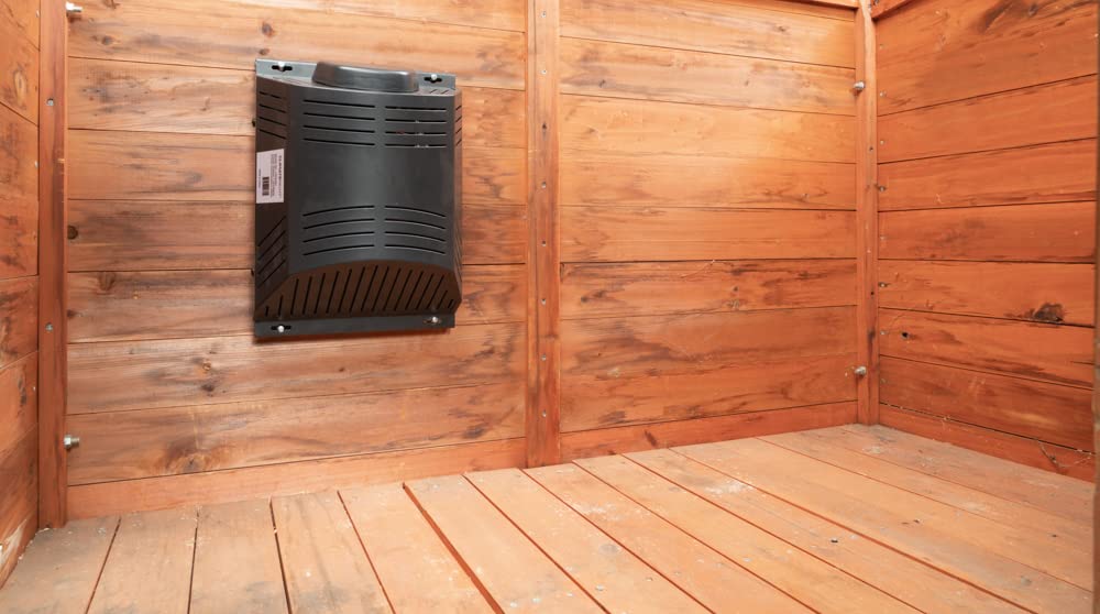 Climate Right 300W Electric Dog House Heater with Abrasion-Resistant Cord & 3 Fan Settings - Safe & Energy Efficient Pet Heater for Indoor/Outdoor Dog Houses, Kennels & Pet Enclosures - Perfect for Winter & Cold Weather Protection