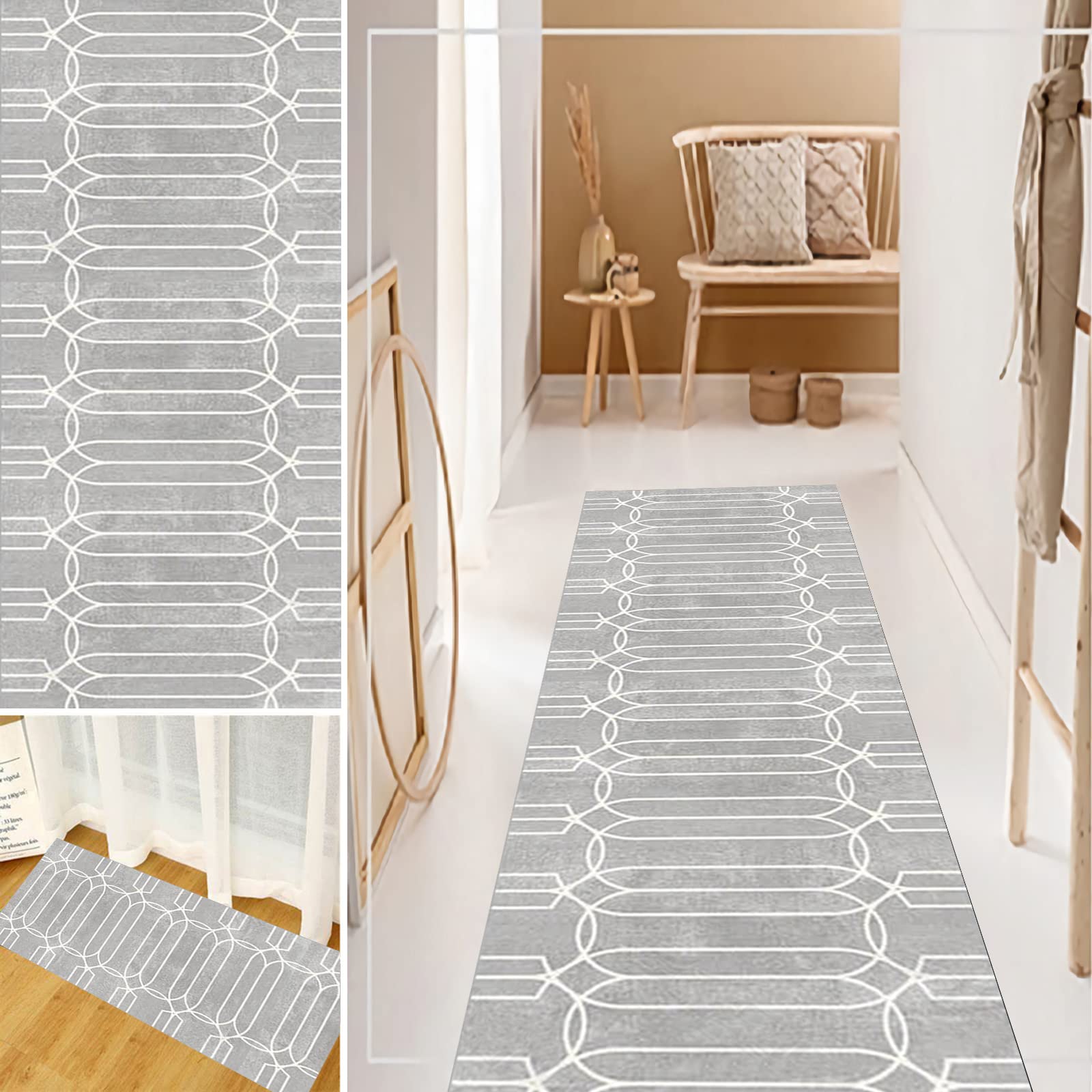 Non-Slip Modern Hallway Runner Rug 2'4