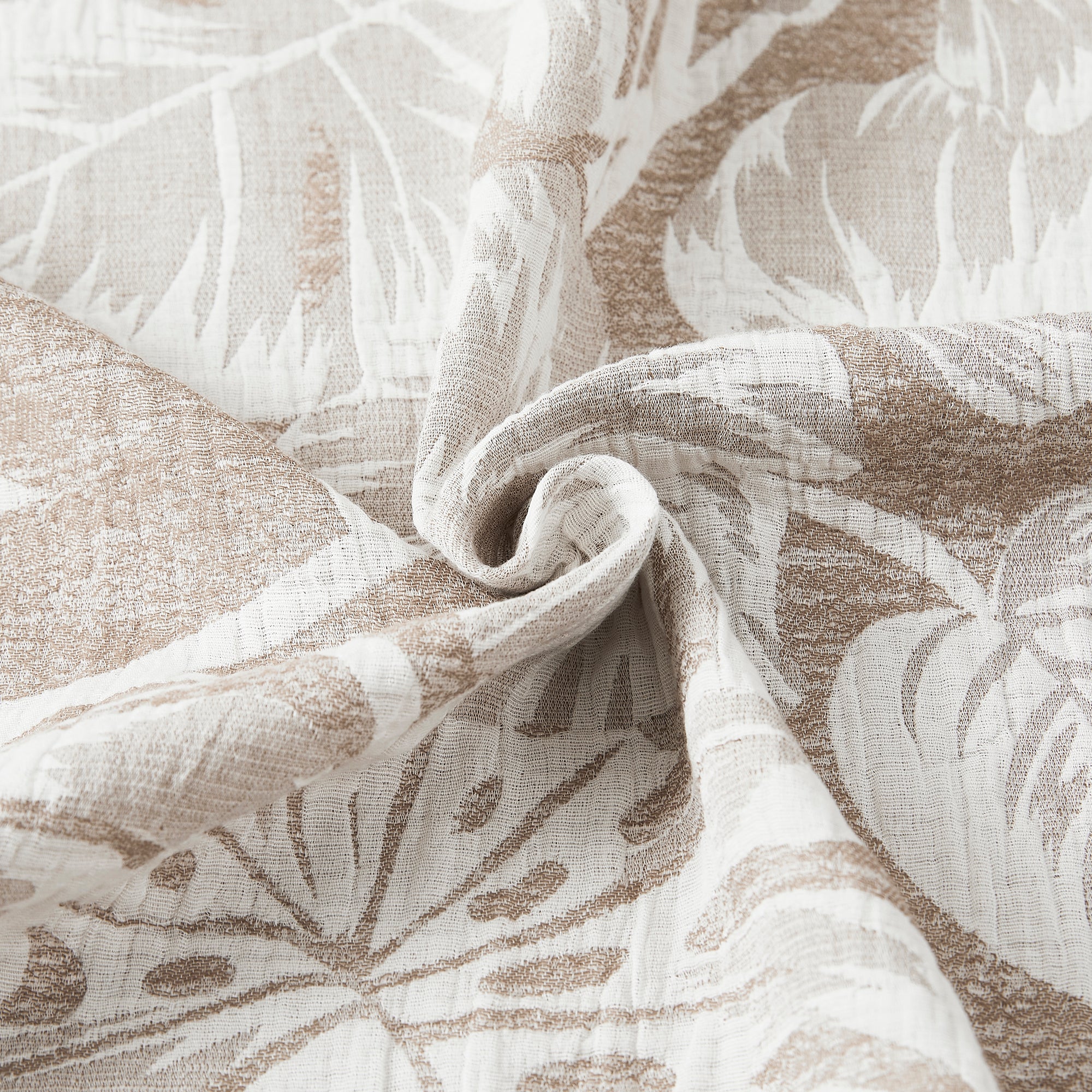 Bali Tropical Leaves Shower Curtain - Waterproof Bathroom Decor with Exotic Palm Leaf Design - Perfect for Beach House, Spa Bathroom & Boho Home Decor