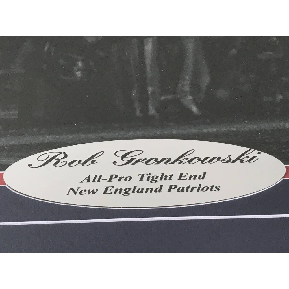 Authentic Rob Gronkowski Signed & Framed 16x20 Photo with PSA/DNA COA - New England Patriots Memorabilia for Sports Fans & Collectors - Perfect for Man Cave, Sports Bar, or Gift for Football Enthusiasts