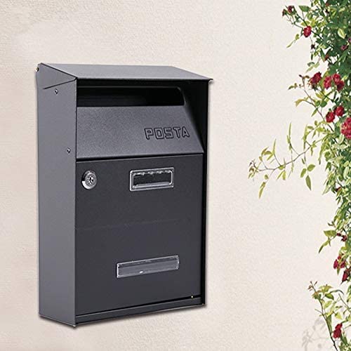 **Stainless Steel Lockable Wall Mount Mailbox - Weatherproof & Secure Letterbox for Garden, Office, Home - Perfect for Outdoor, Patio & Front Door Use**