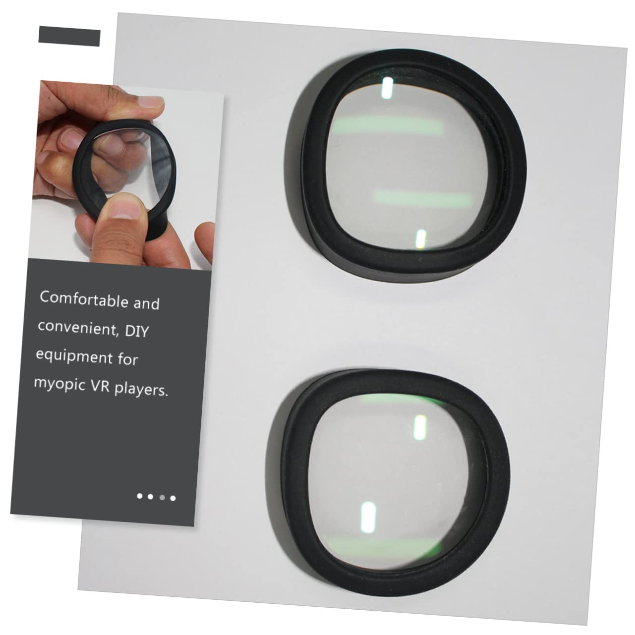 ULDIGI VR 2 Lens Silicone Ring Accessory - Easy to Install Black VR Lens Protector for Oculus Quest 2, Meta Quest Pro - Anti-Scratch & Dust Protection for Virtual Reality Gaming & Movie Watching
