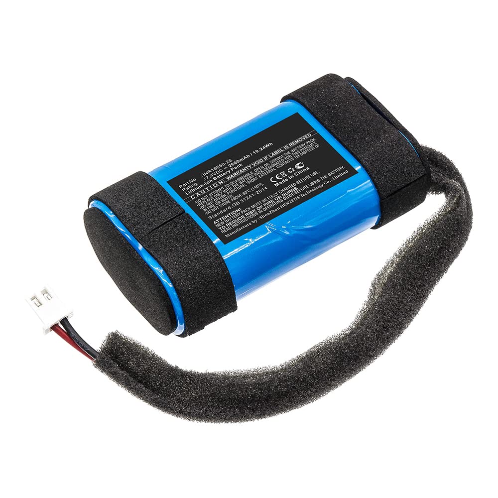 Synergy Digital Speaker Battery - Li-ion 7.4V 2600mAh High Capacity Replacement for Monster Rove 2 Speaker | Perfect for Outdoor Parties, Camping & Travel