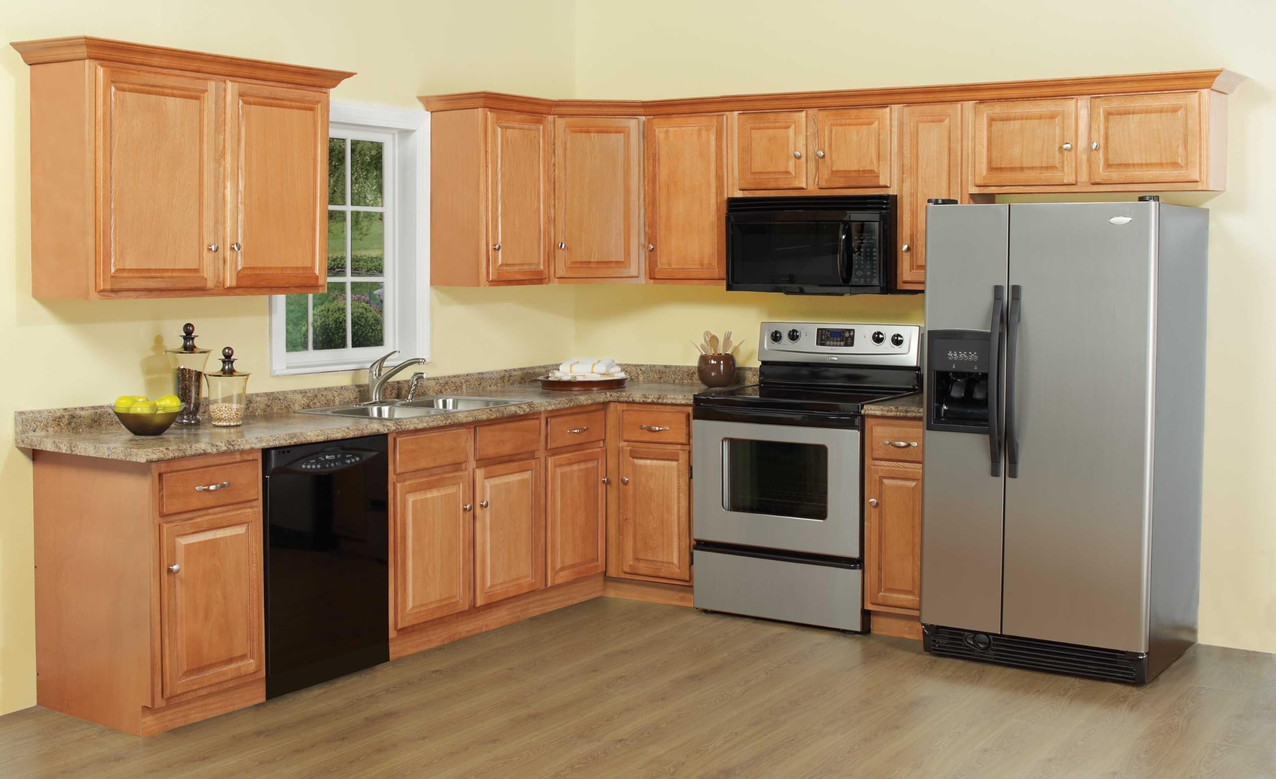 18x30 Honey Amber Raised Panel Kitchen Cabinet - Perfect for Small Kitchens