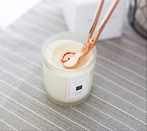 Premium Rose Gold Candle Wick Trimmer & Scissor - Essential Tool for Long-Lasting Candles, Perfect for Home Decor, Spa Relaxation & Romantic Ambiance
