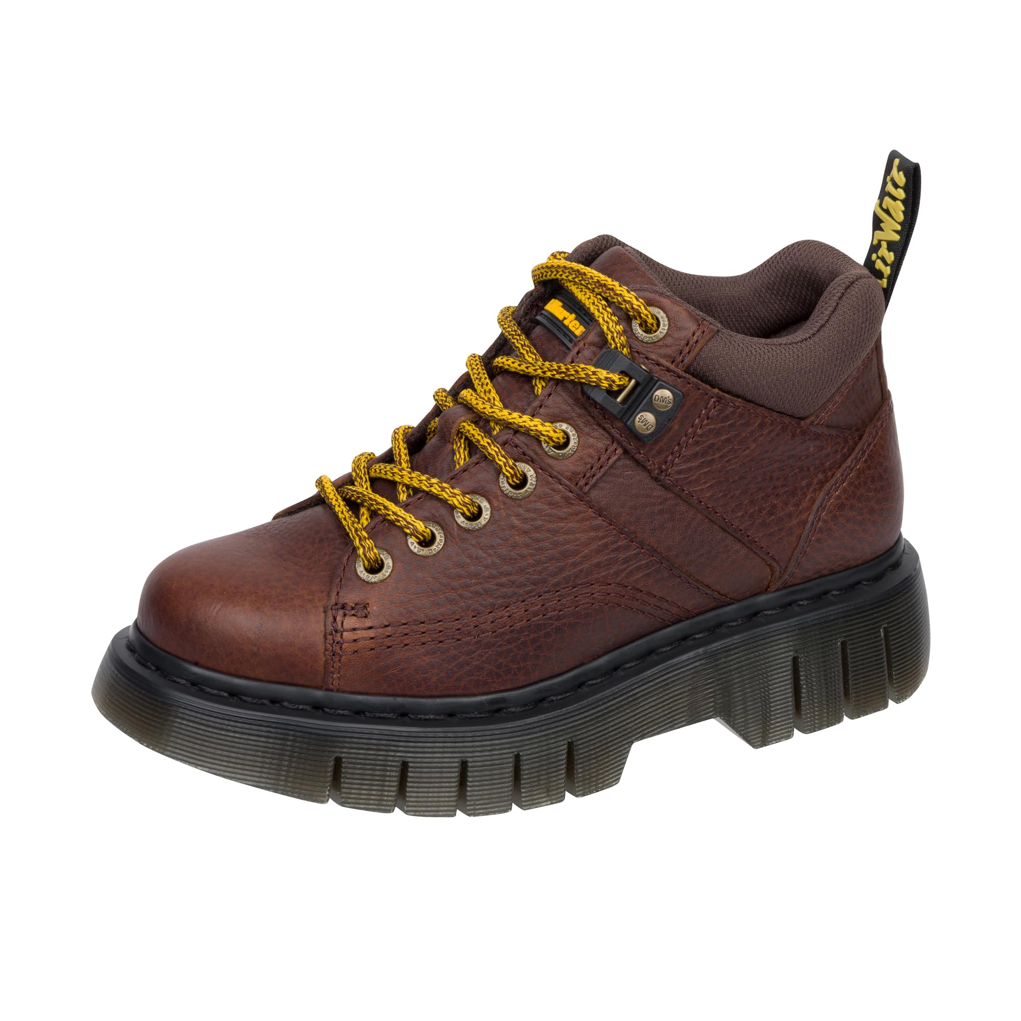 Dr. Martens 31045201040 Woodard Hiker Boots - Dark Brown Grizzly Leather & 100% Recycled Mesh - Waterproof Hiking Shoes for Men & Women - Perfect for Outdoor Adventures, Camping and Daily Wear