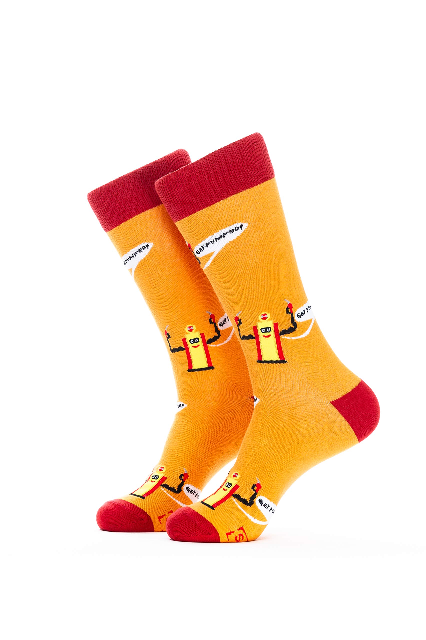 Funky Crew Socks for Men - The ShizKnits Love Get Pumped - Trendy & Comfortable Novelty Socks for Casual Wear, Gifts & Gym Workouts