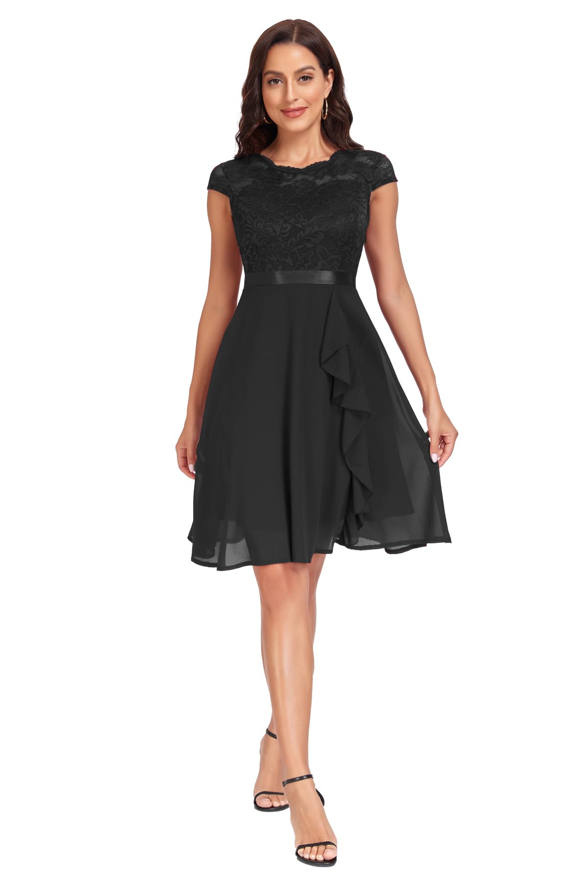 Elegant Women's Crushed Velvet Short Prom Dresses - Ruffled Bridesmaid & Cocktail Dresses for Weddings, Parties & Special Occasions