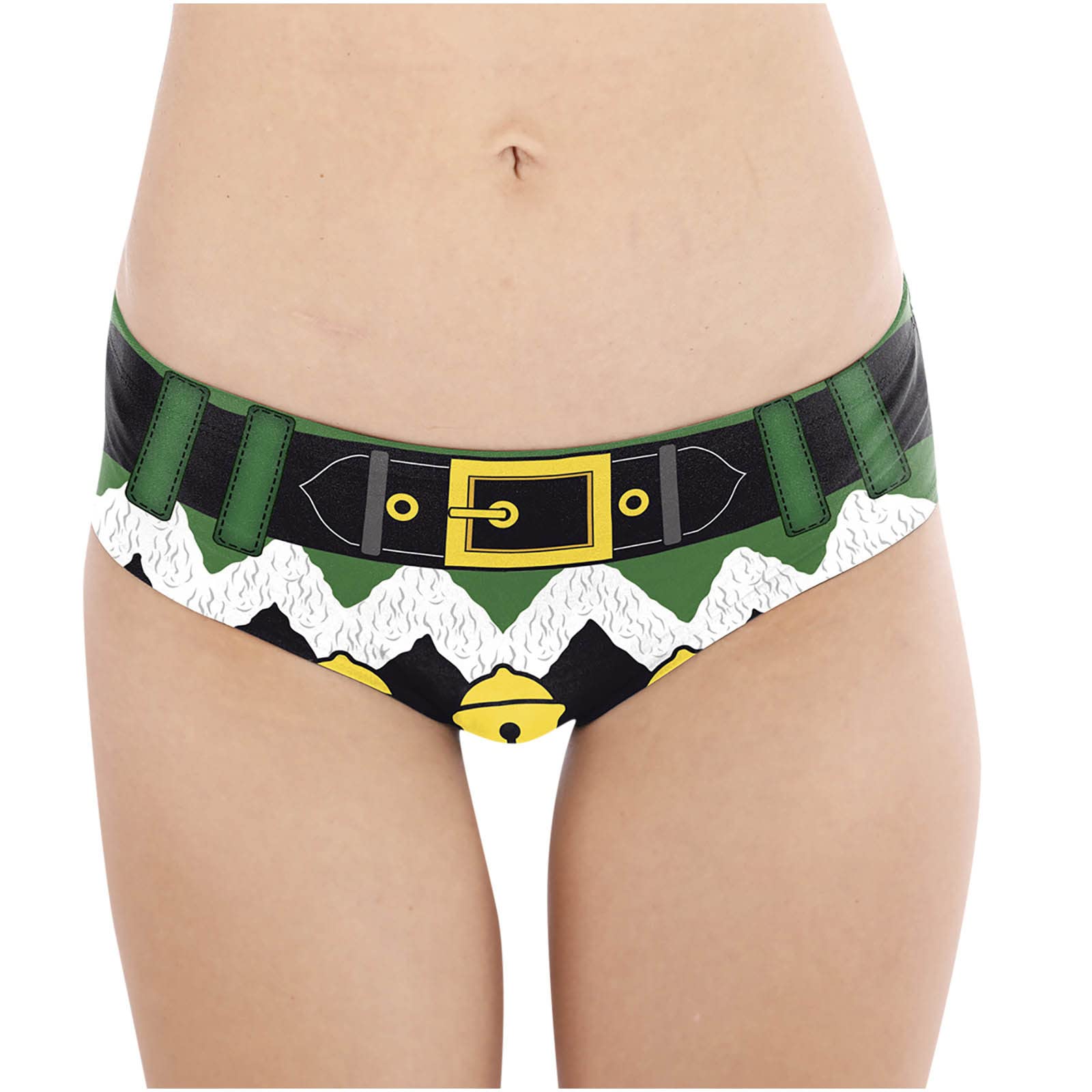 **CofeeMO Women's Lingerie - Christmas Themed Digital Print Panties, Breathable & Comfortable Underwear for Holiday Gifts, Romantic Date Nights & Intimate Play**