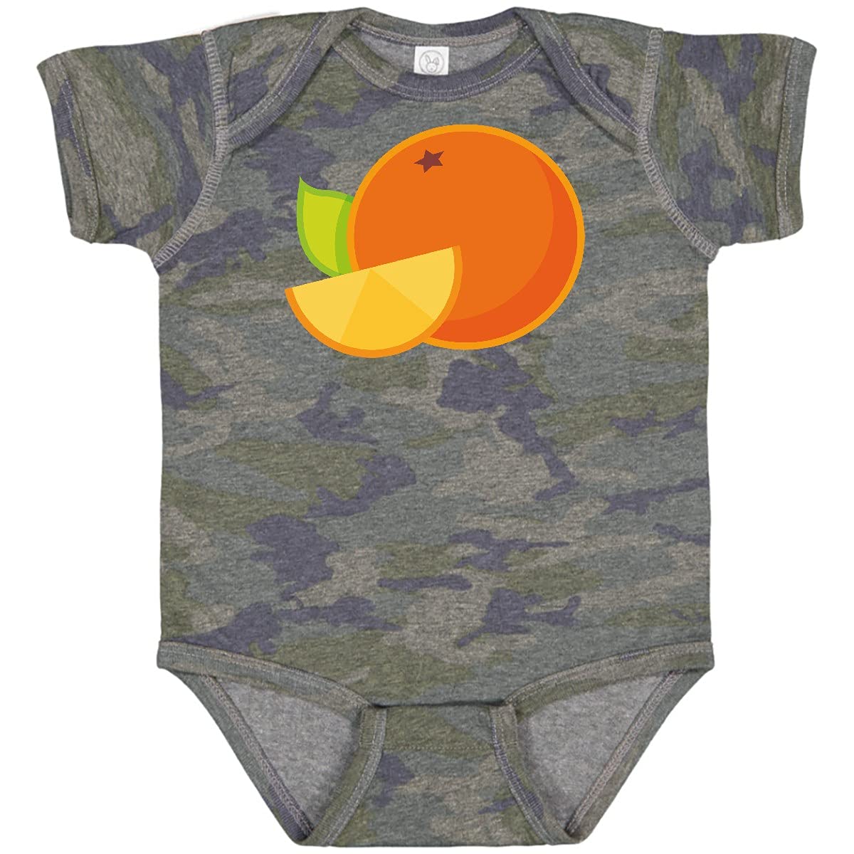 Inktastic Orange Fruit Baby Bodysuit - Soft Cotton Infant Onesie for Boys & Girls - Cute Fruit Print Outfit for Newborns, Baby Showers & Photo Shoots