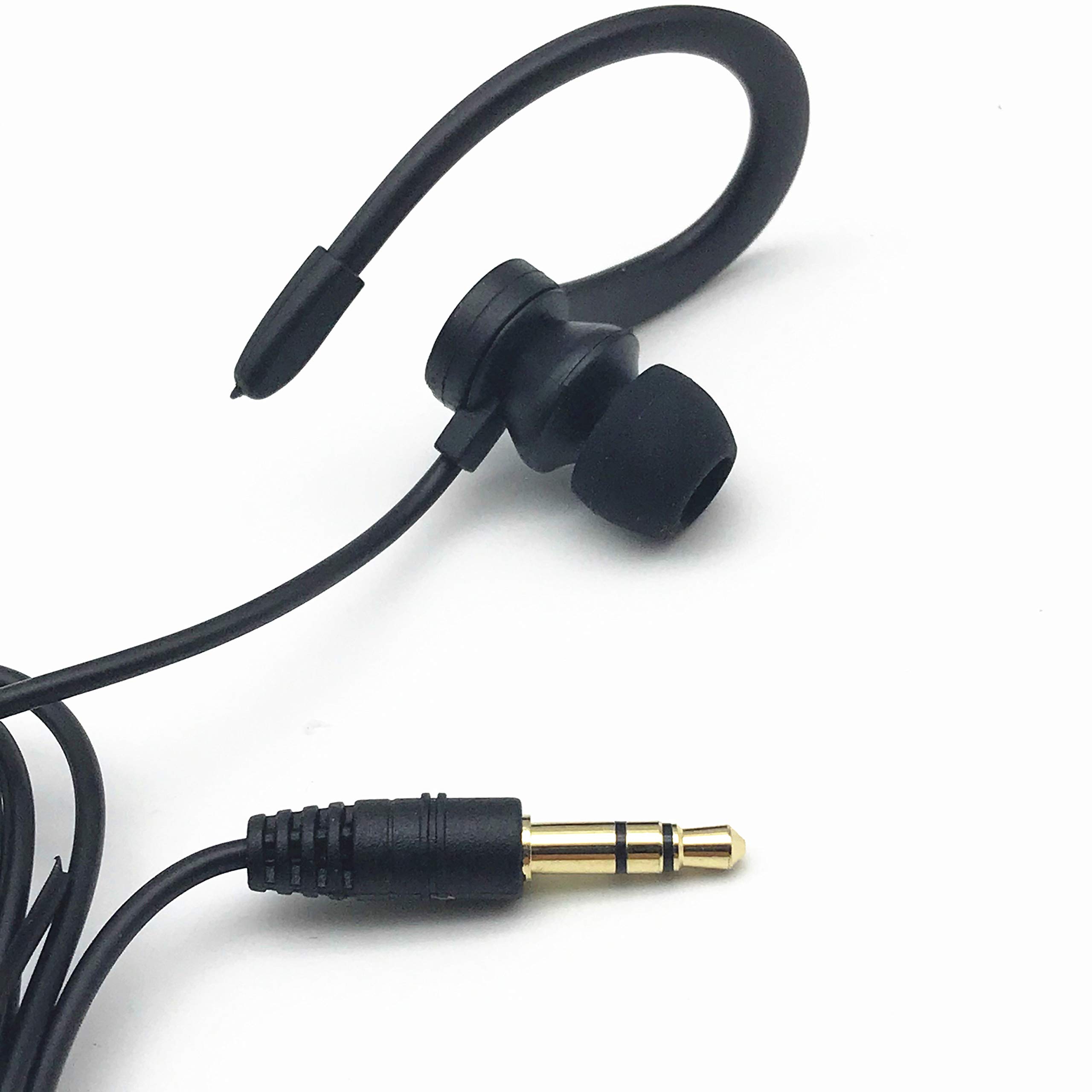LINHUIPAD Single Side Earphone - In-Ear Stereo to Mono Earbuds with 3.5mm Plug & Ear Hook - Compatible with Android Smartphones & MP3 Players - Perfect for Workouts, Driving & Hands-Free Calls
