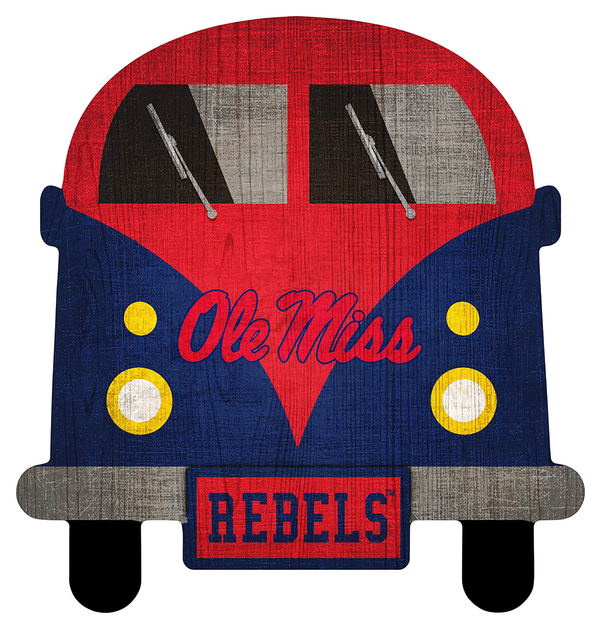 Fan Creations NCAA 12 Inch Team Bus Sign - Officially Licensed College Sports Decor for Tailgating, Game Room & Dorm Room Decorations