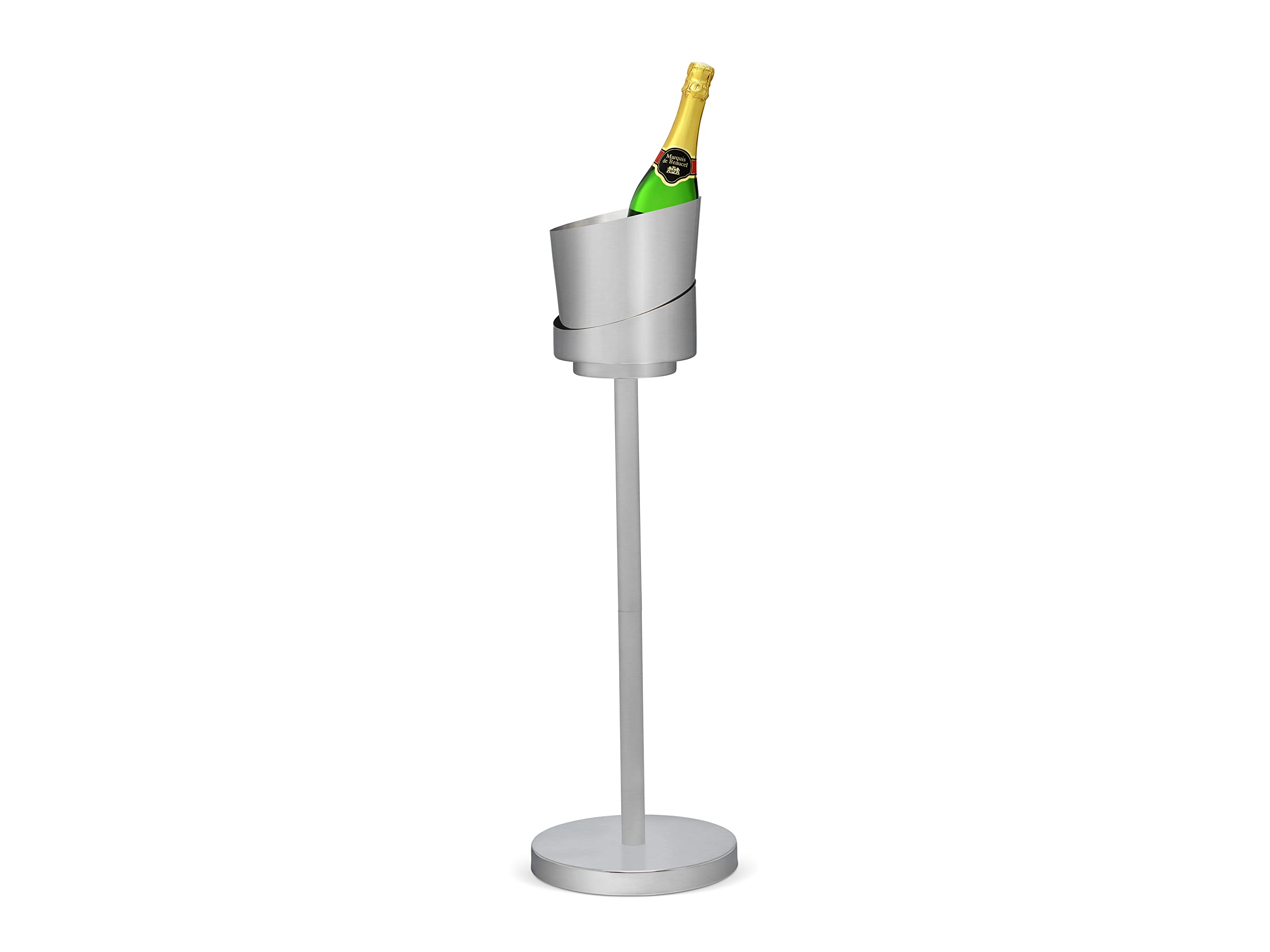 Premium Leopold Champagne Cooler with Stand - 2.5L Silver Wine Chiller for Sparkling Wine & Sekt | Perfect for Parties, Weddings & Romantic Dinners