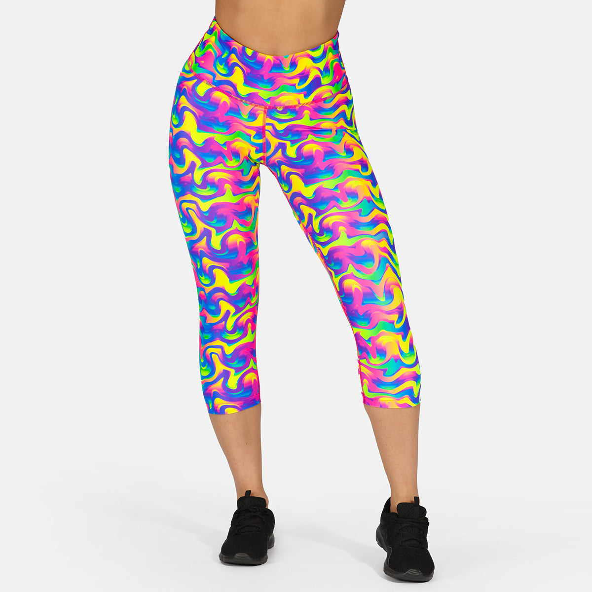 Vintage Style Capri Pants for Women - High Waisted Retro 70s Flared Pants - Perfect for Casual Wear, Music Festivals & Boho Outfits