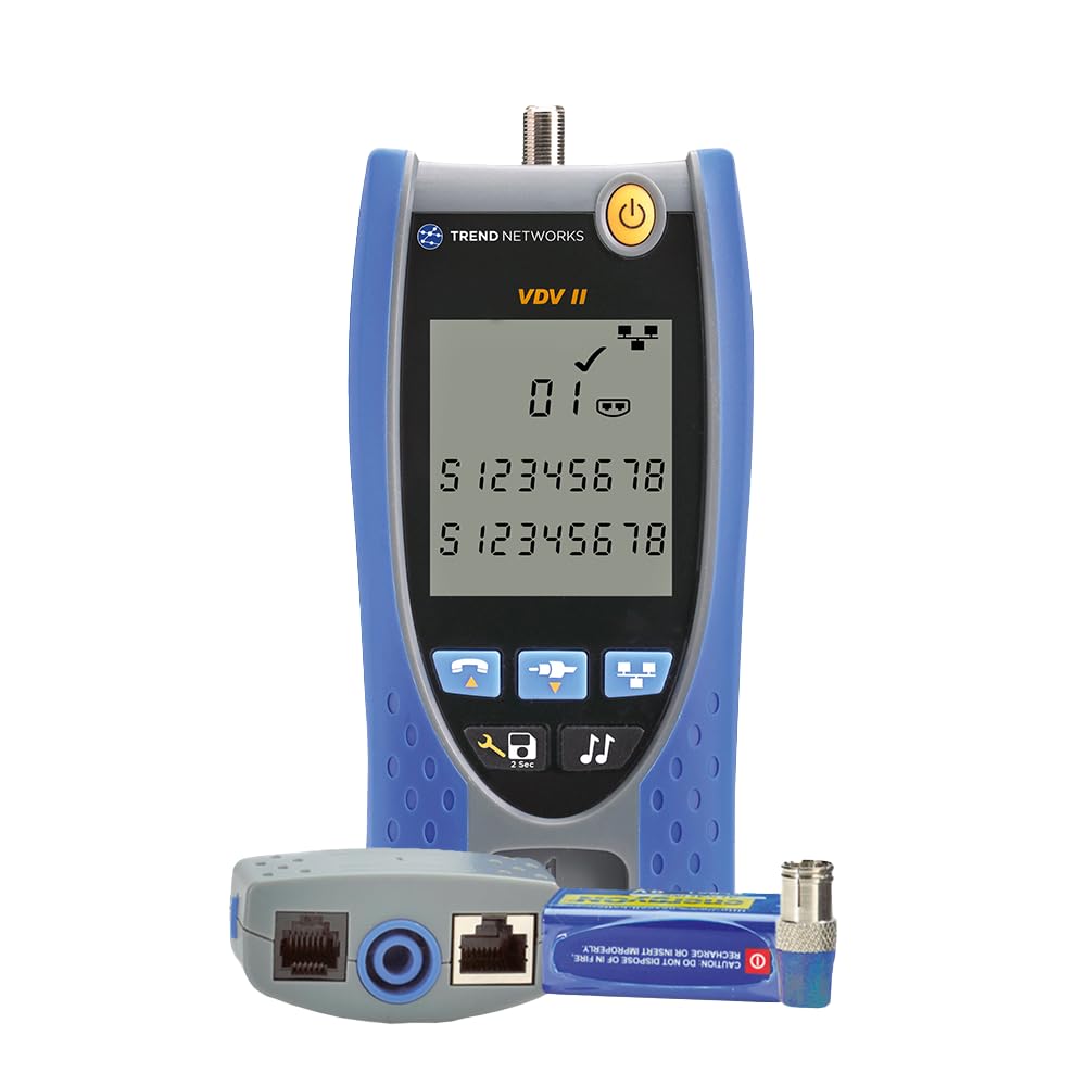 TREND Networks R158007 VDV II Basic Cloud Connected Cable Verifier - Voice, Data & Video Copper Cable Tester with Advanced Wiremap & Troubleshooting | Network Installation & Maintenance Tool for IT Professionals
